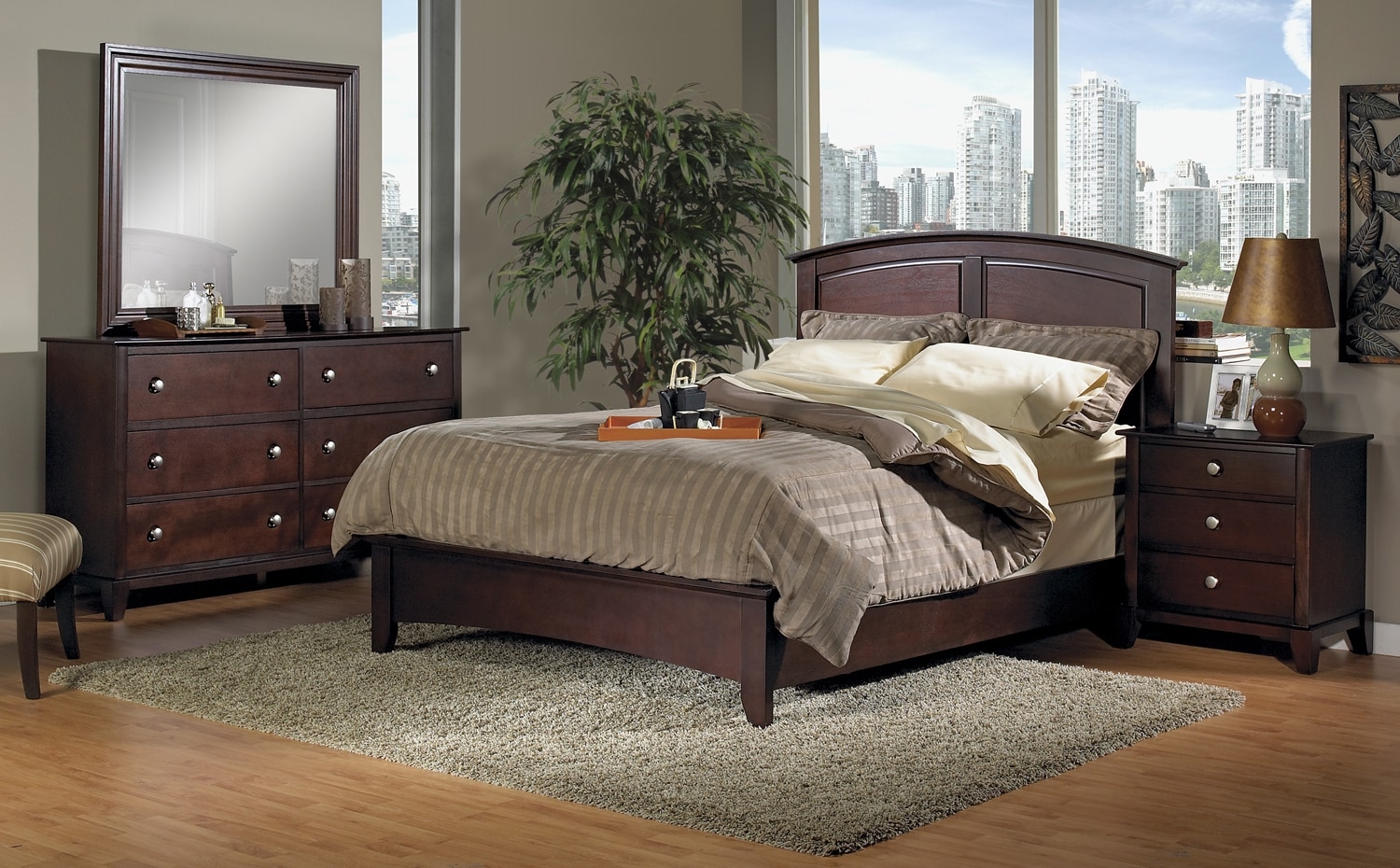 Bedroom Furniture-Manhattan 5 Pc. Queen Bedroom Set