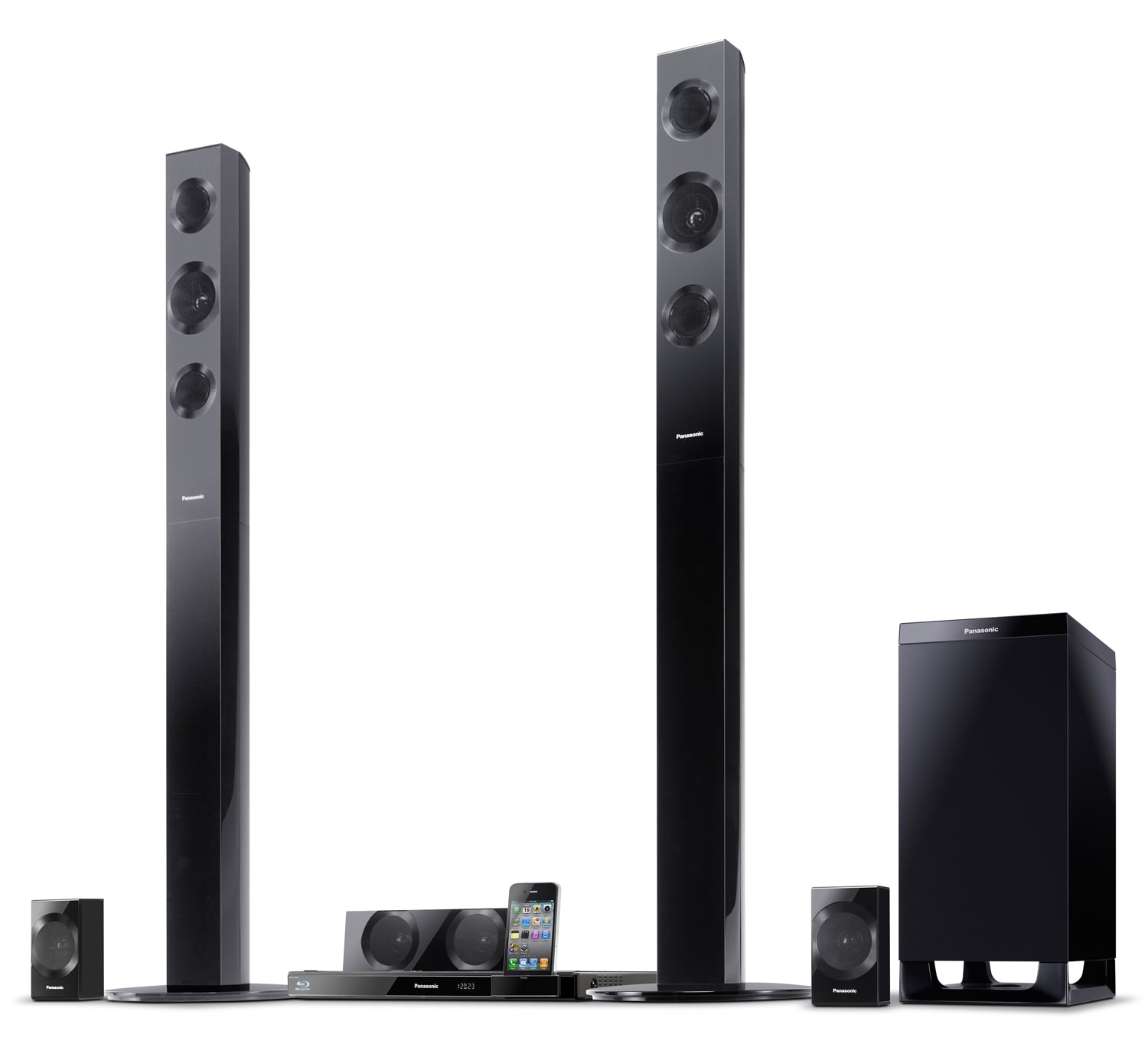 Panasonic bluray home theatre system with ipod dock adapter, kinyo 5.1