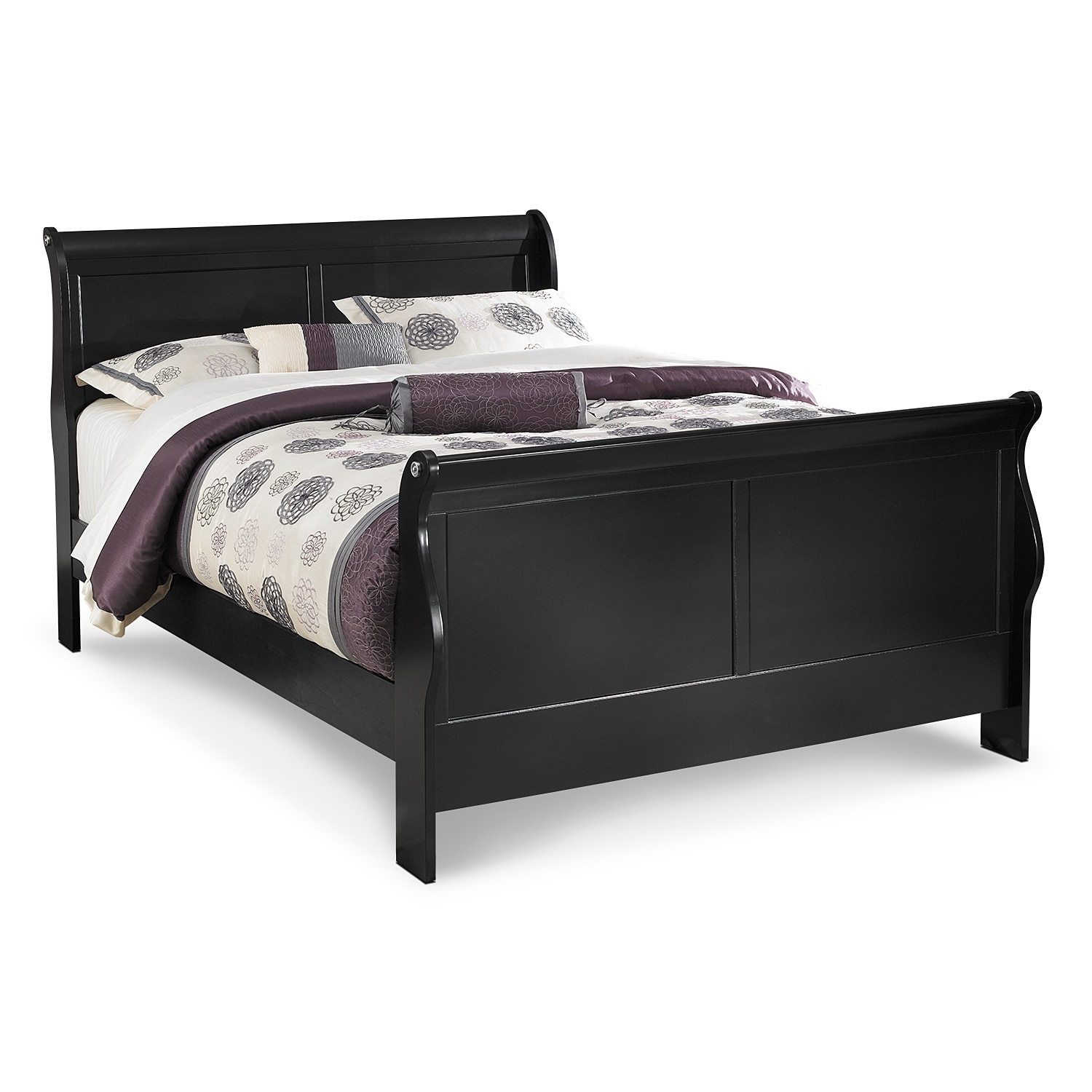 Bedroom Furniture - Neo Classic Black Queen Bed
