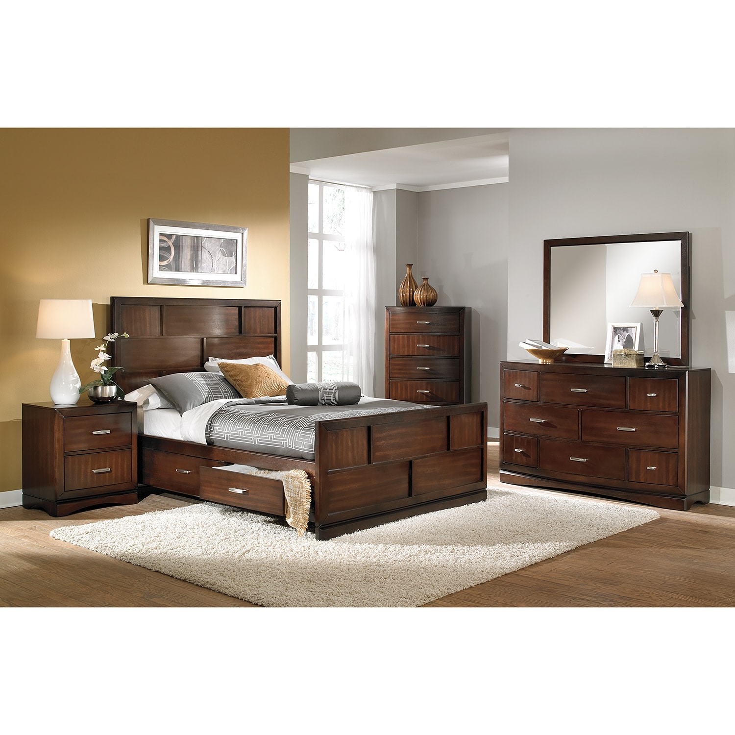 Bedroom Furniture-Claremont Queen Storage Bed