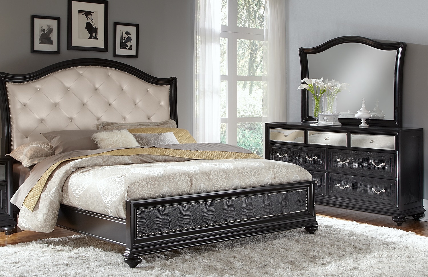 Bedroom Furniture - Marilyn 5 Pc. King Bedroom