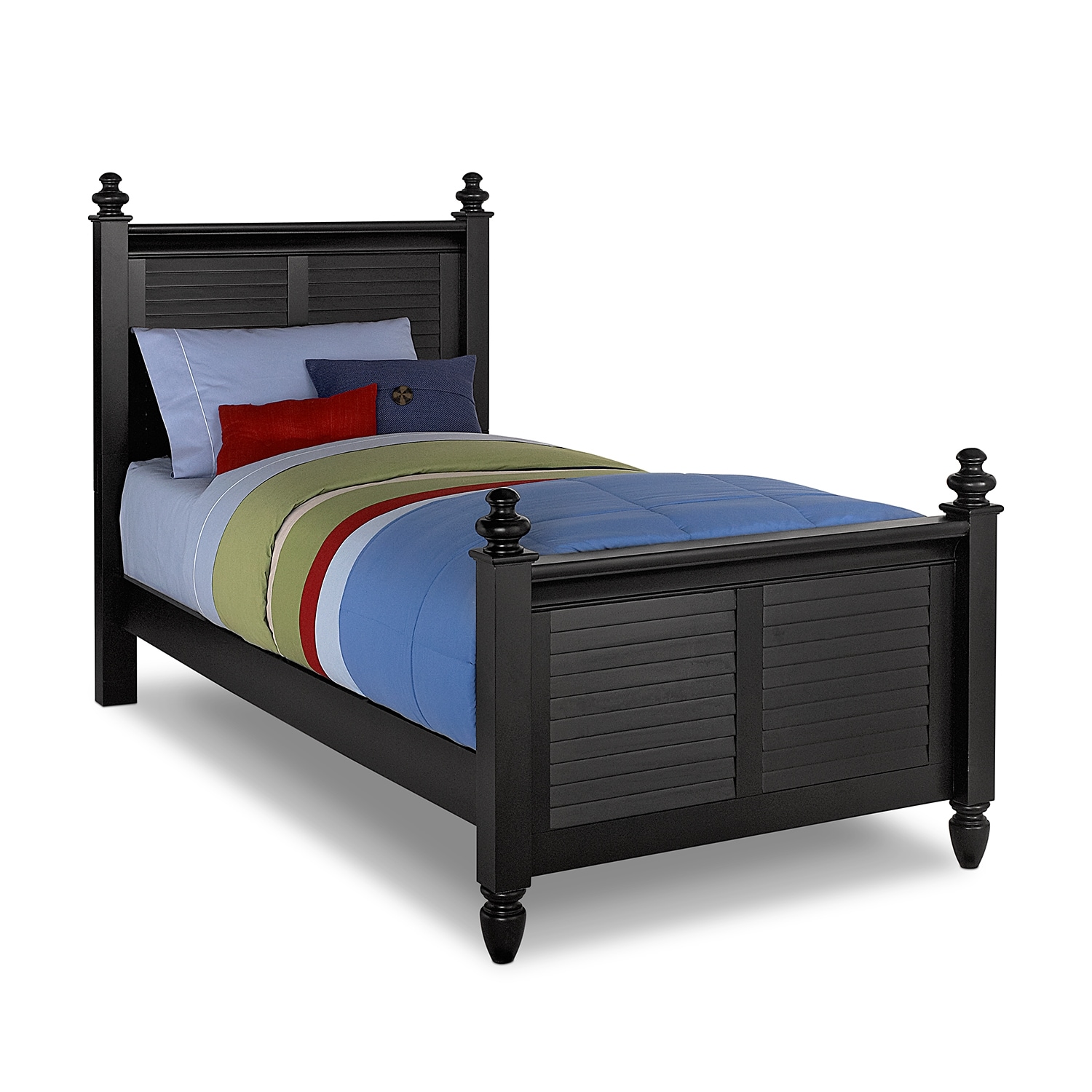 Seaside Twin Bed Black American Signature Furniture