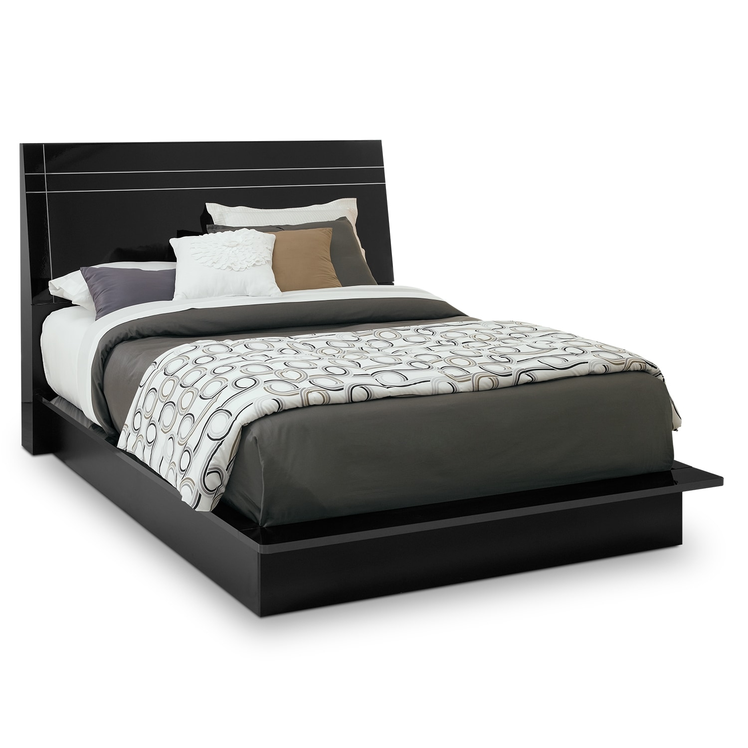 Dimora Black II Queen Bed | American Signature Furniture