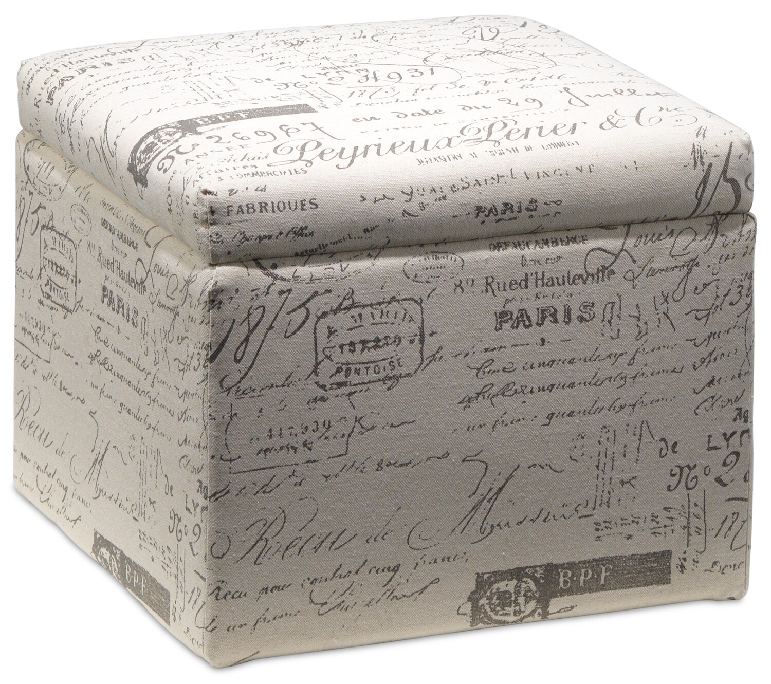 Boardwalk Small Storage Ottoman - Scroll White Leon's Living Room Furniture - Boardwalk Small Storage Ottoman - Scroll White - Boardwalk Small Storage Ottoman - Scroll White Leon's