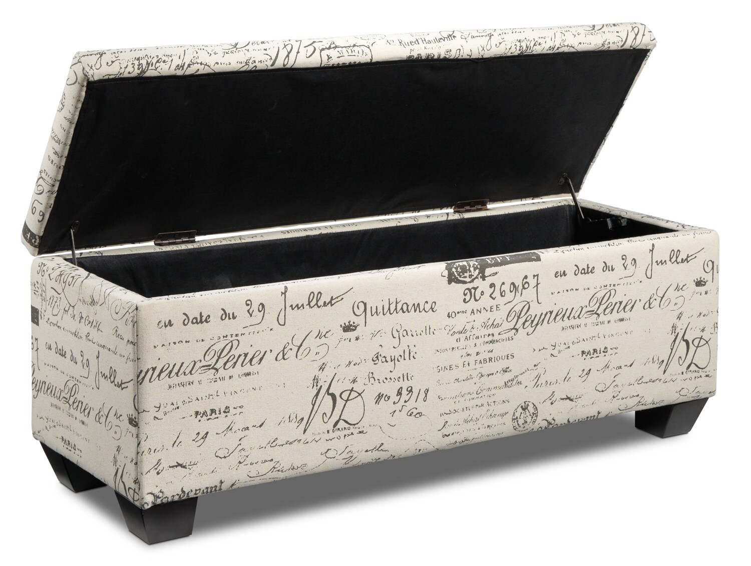 Boardwalk Large Storage Ottoman - Scroll White Leon's Boardwalk Large Storage Ottoman - Scroll White - Boardwalk Large Storage Ottoman - Scroll White Leon's