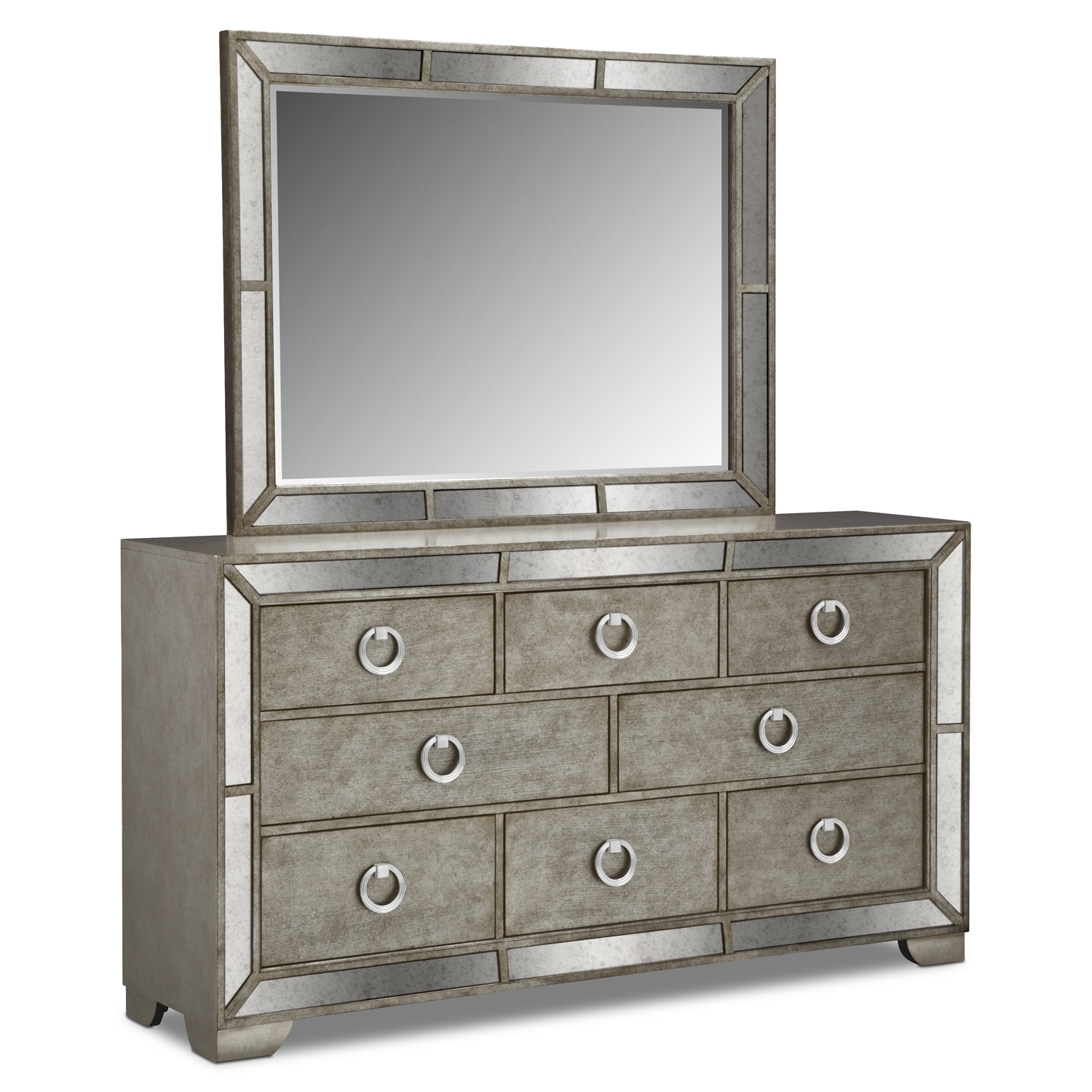 Angelina Dresser & Mirror | Value City Furniture