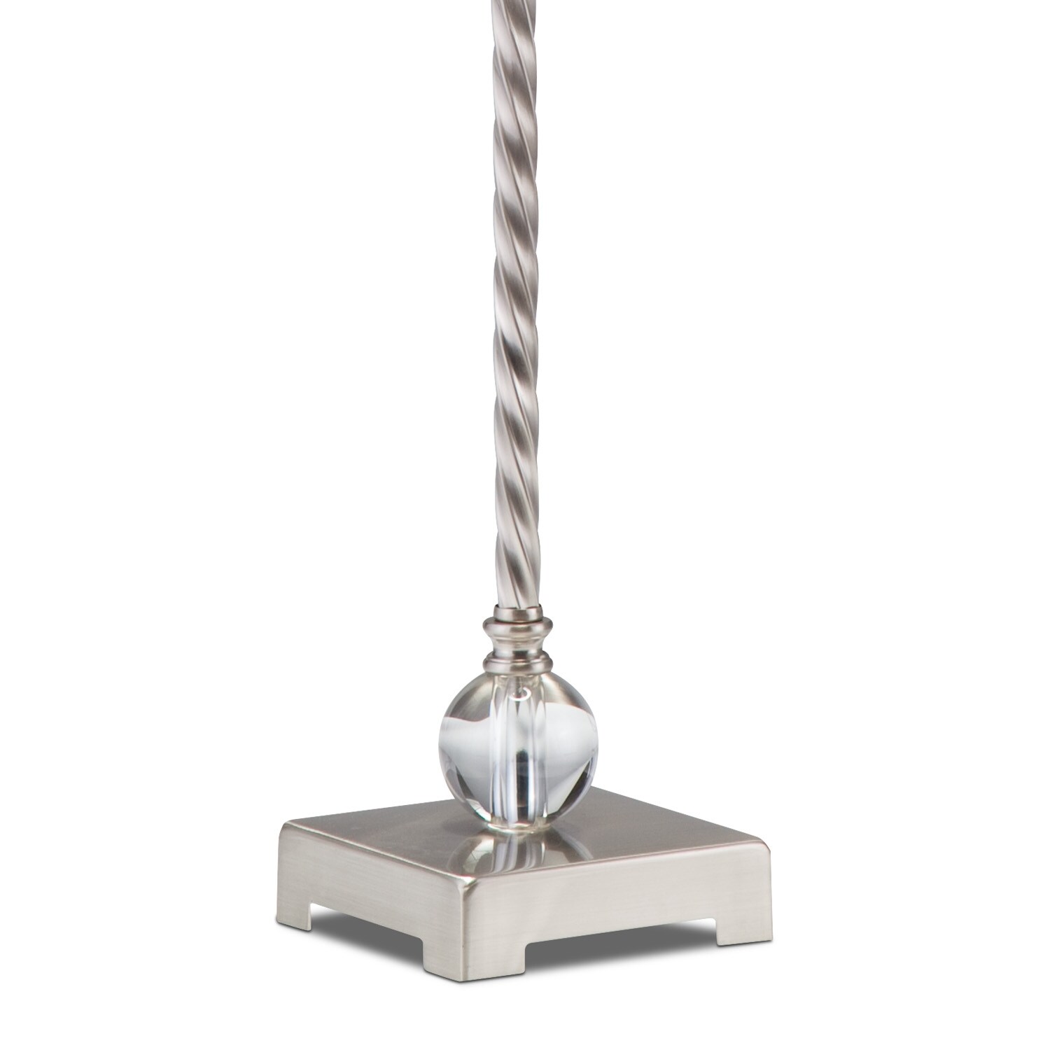 Silver Twist Lighting Buffet Lamp Value City Furniture