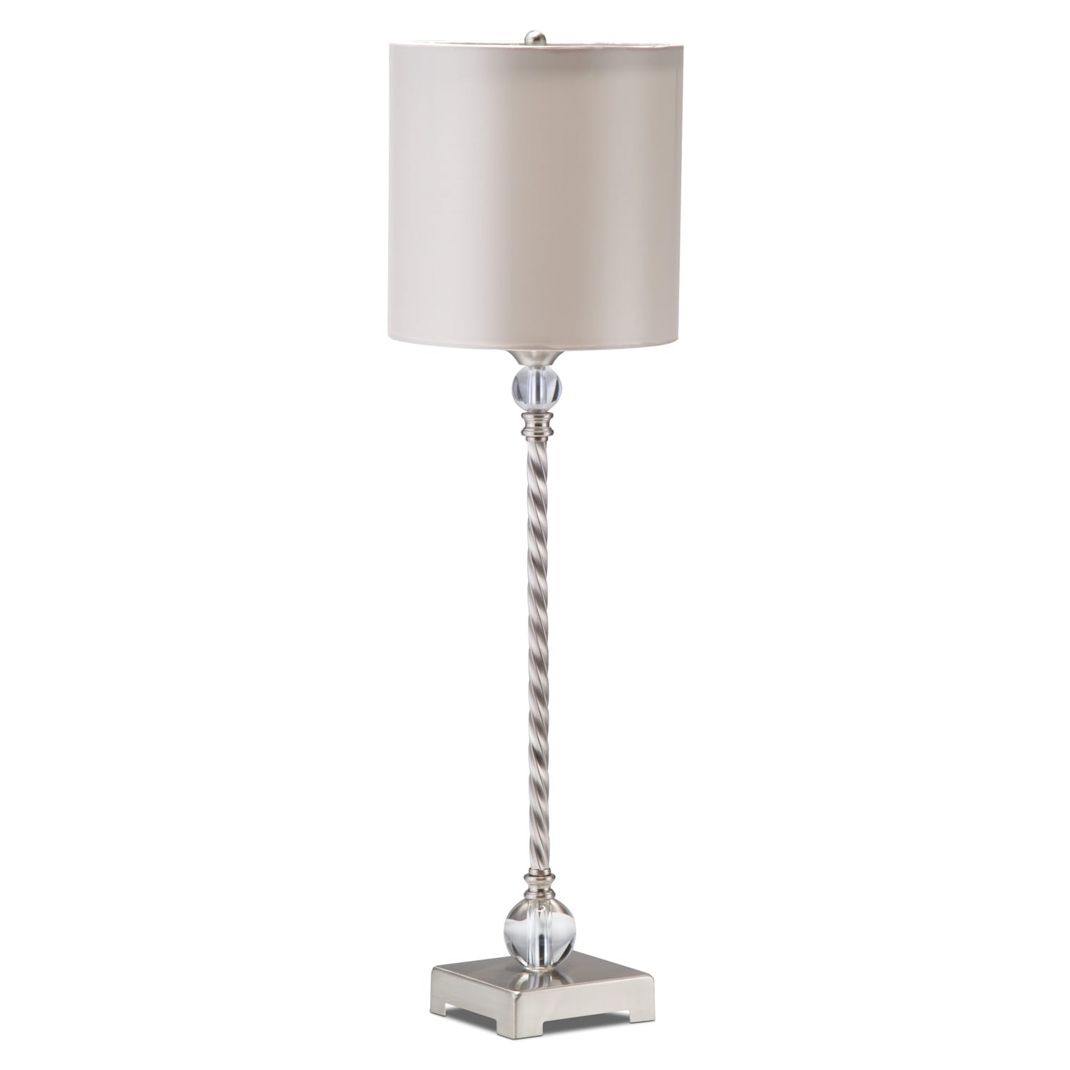 Silver Twist Lighting Buffet Lamp Value City Furniture