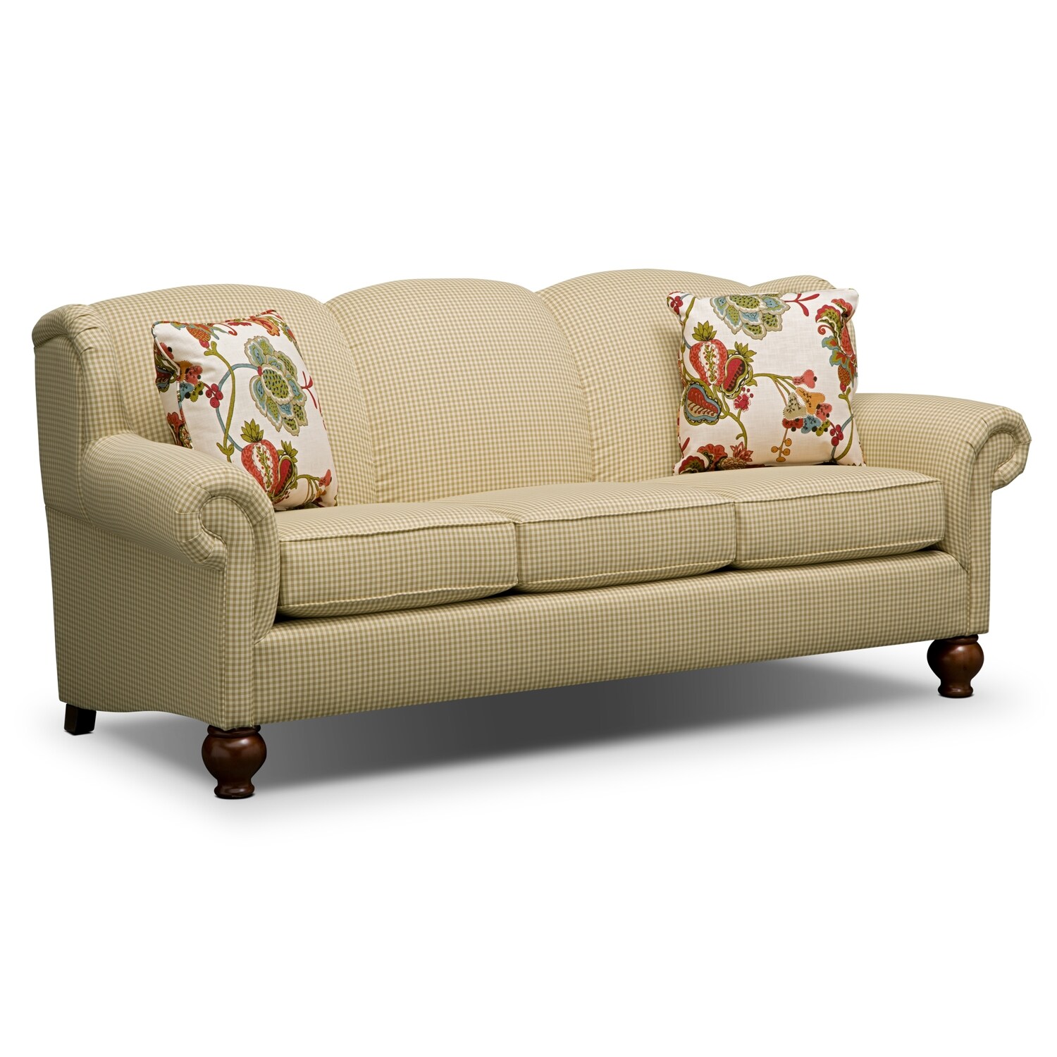 Caroline Khaki Sofa | Furniture.com