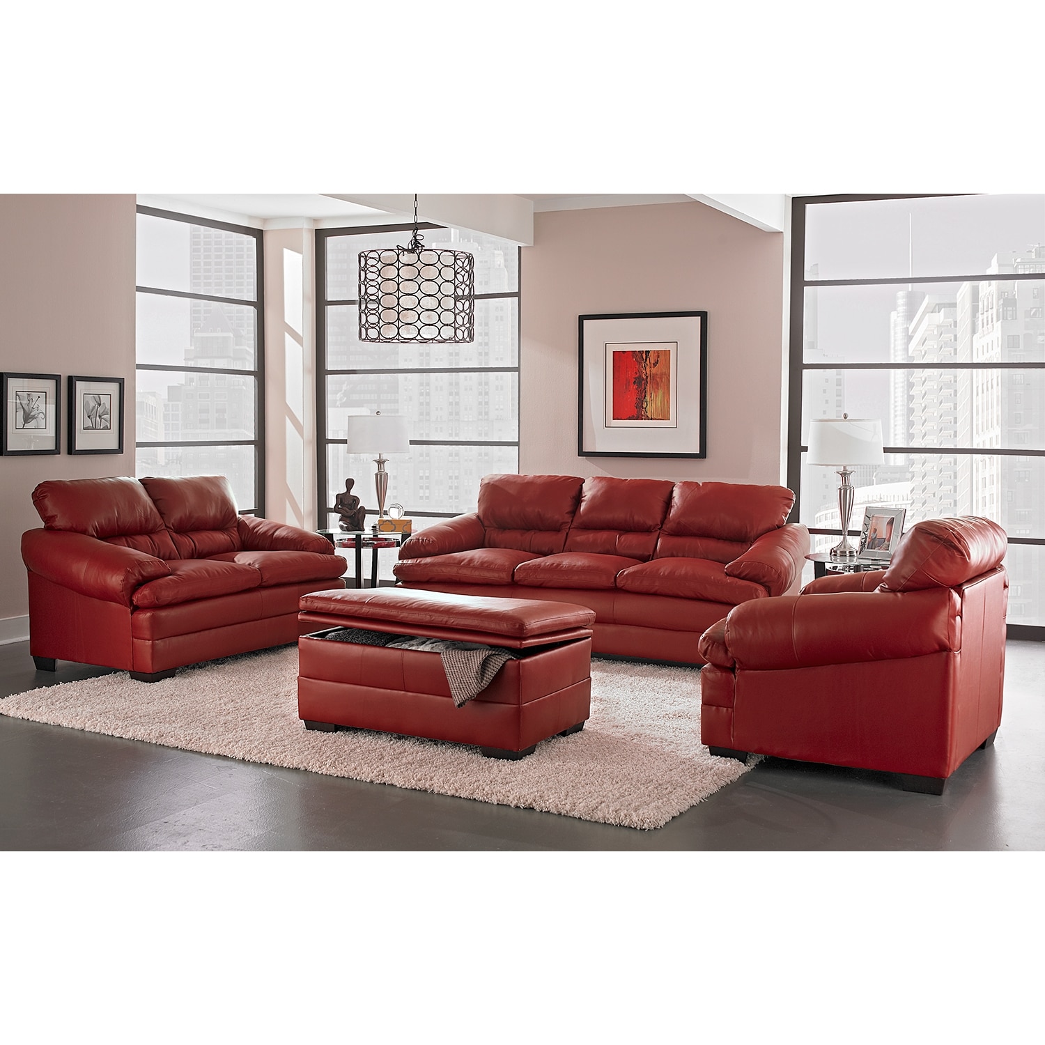 Value City Furniture Leather Living Room Sets Zion Star