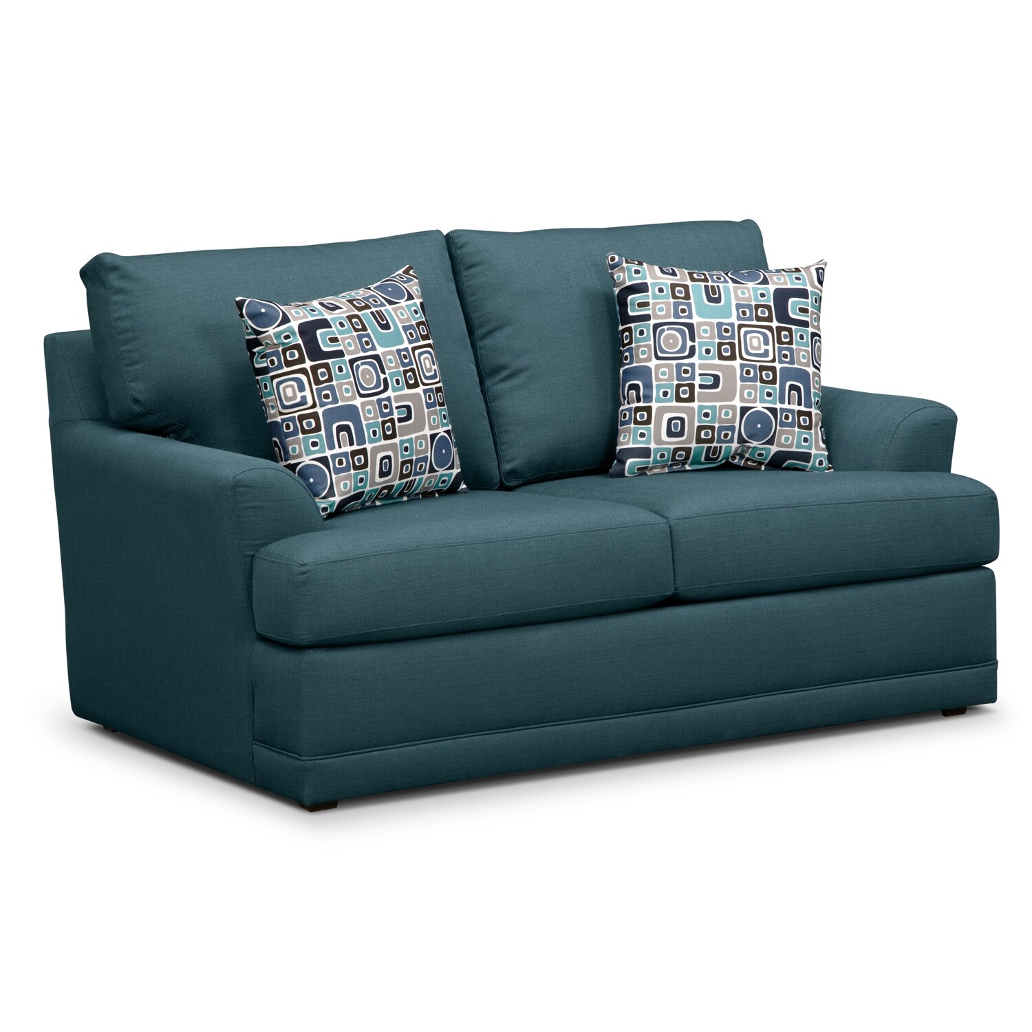 Calamar Teal Loveseat