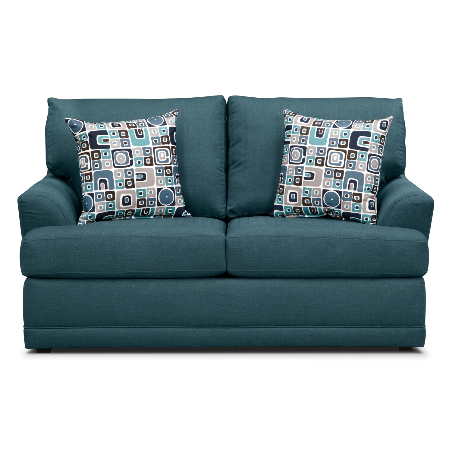 Calamar Teal Loveseat