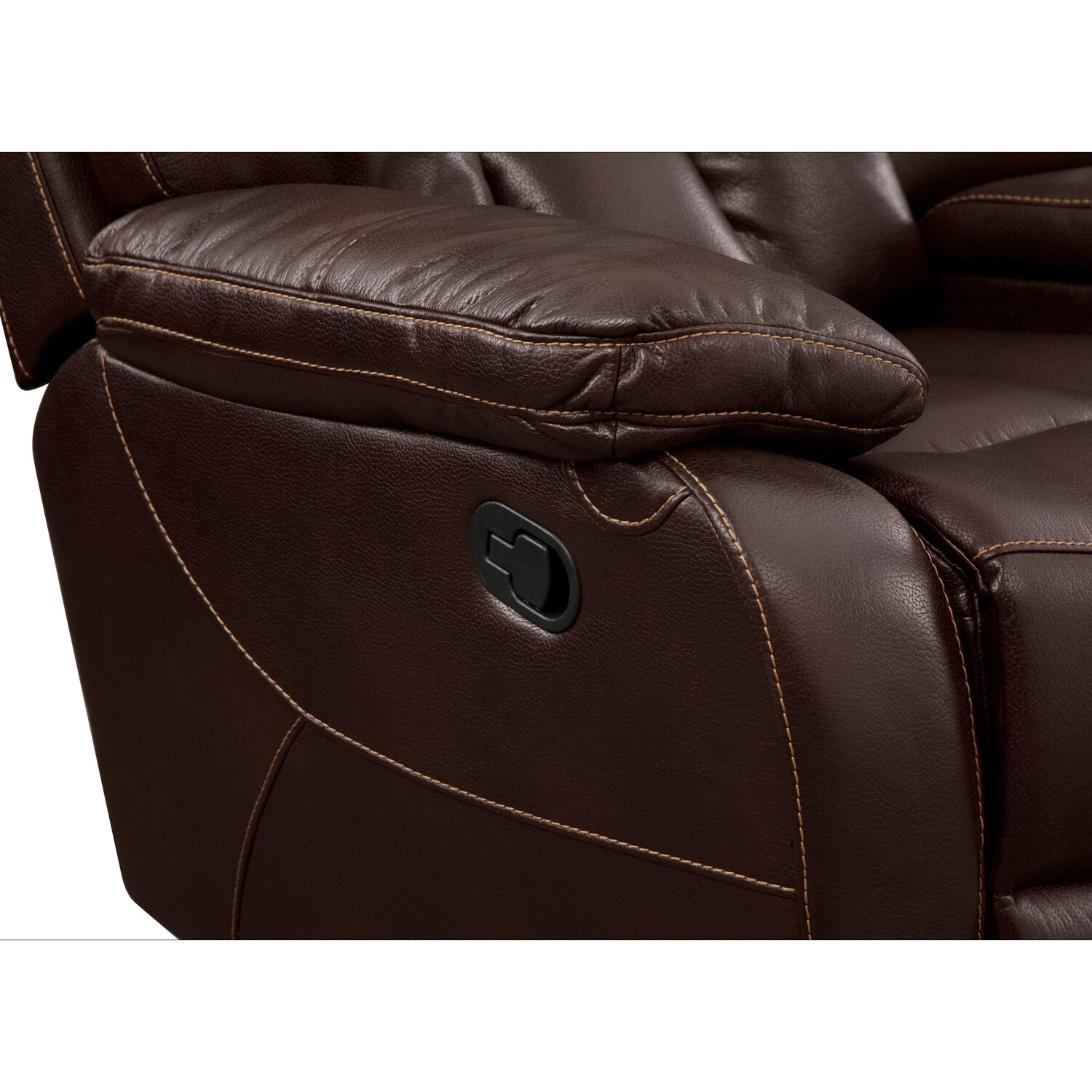 Wichita Java Glider Reclining Loveseat with Console