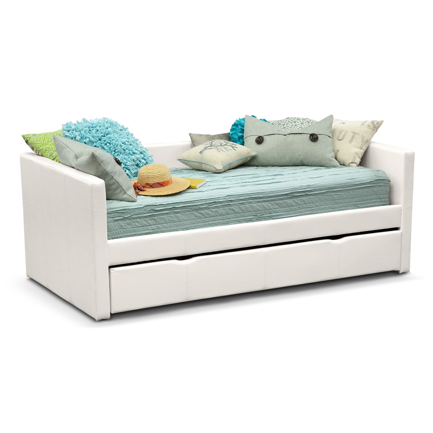 Carey Twin Daybed with Trundle White American Signature Furniture