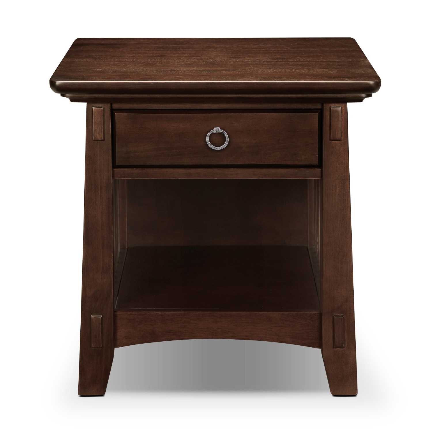 Arts & Crafts End Table Chocolate American Signature Furniture