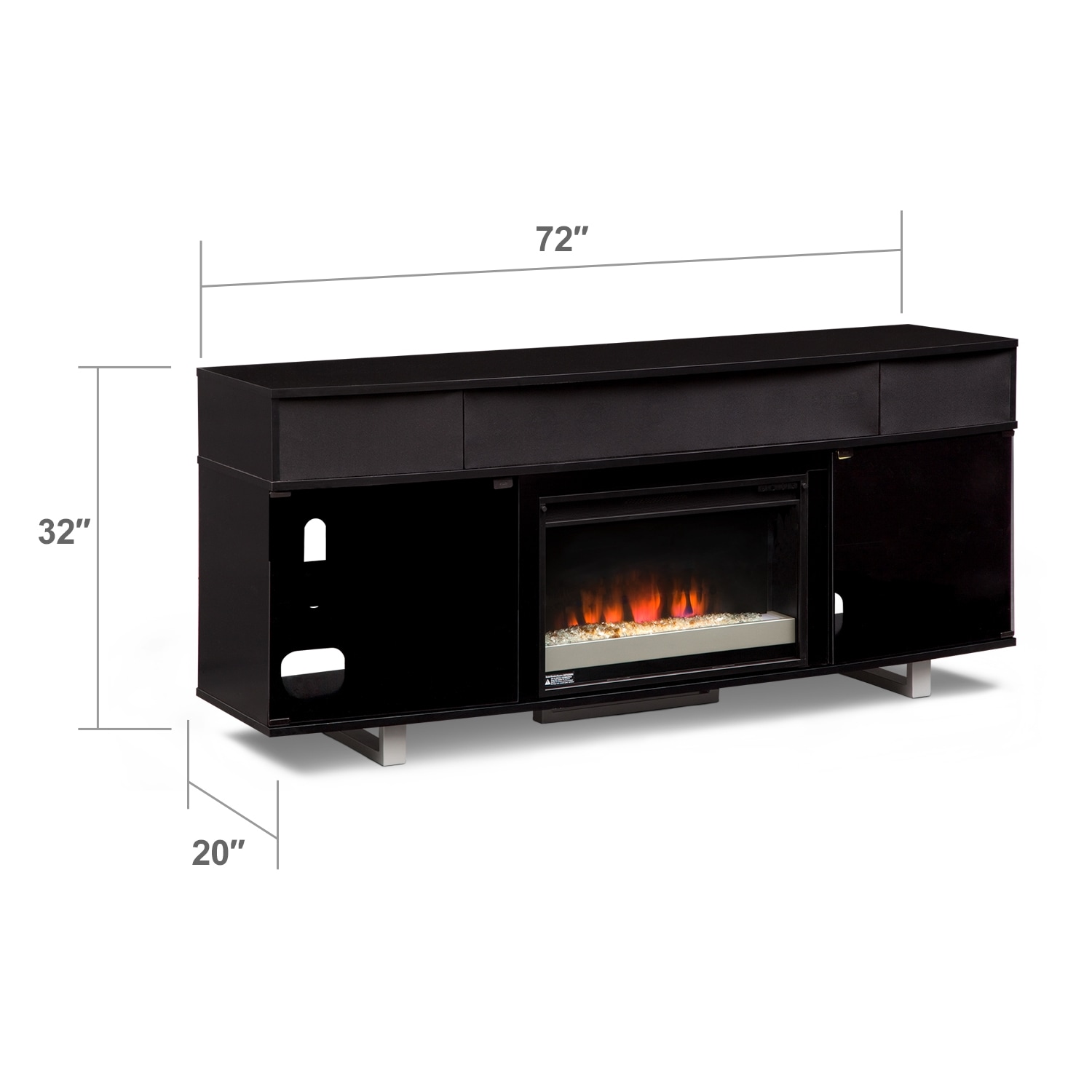  Wall Units Fireplace TV Stand with Sound Bar - Value City Furniture