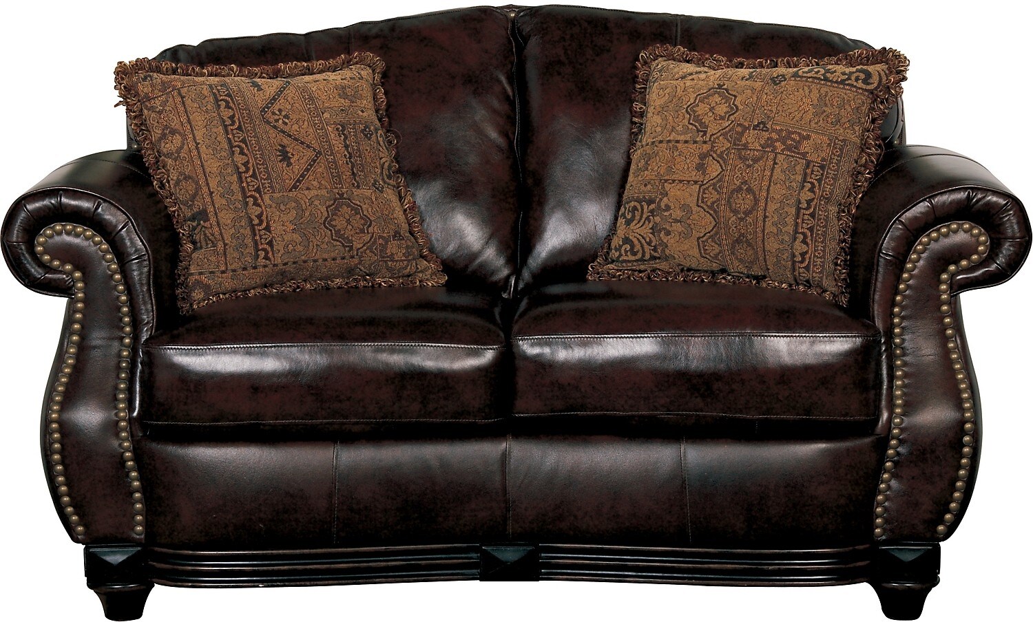 Prestige 100 Genuine Leather Loveseat Brown The Brick