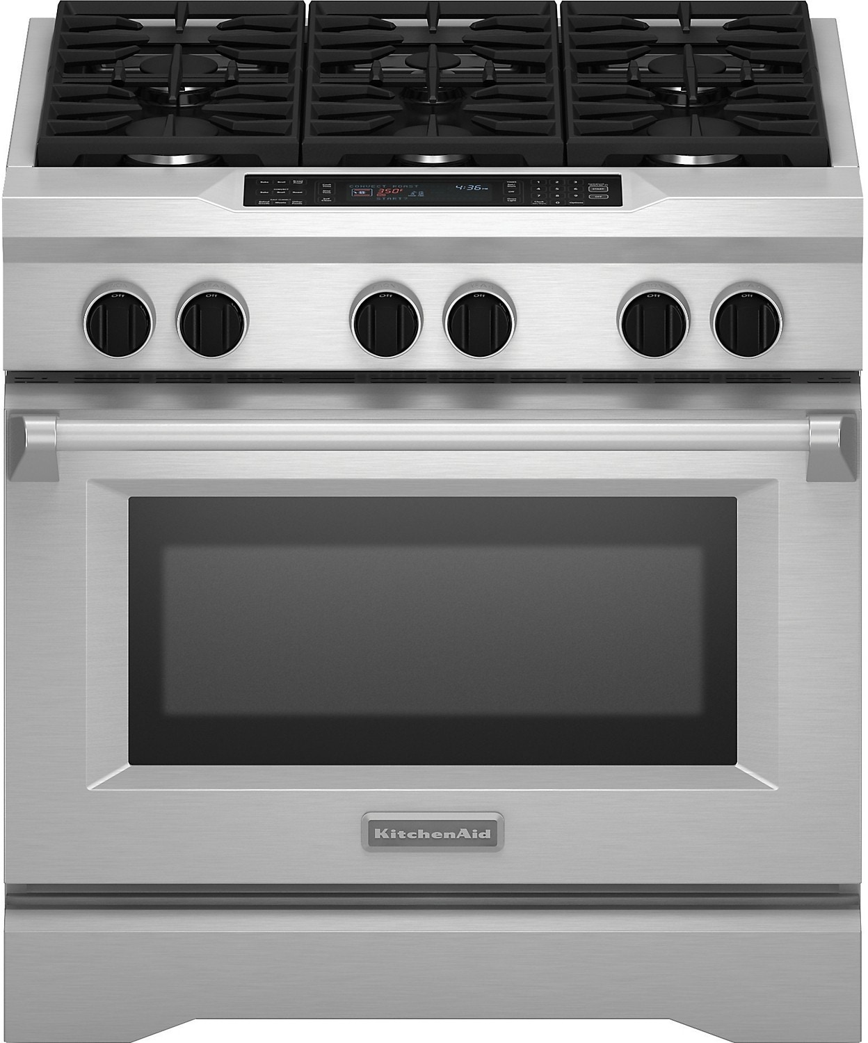  Products  KitchenAid 36” Dual Fuel SlideIn Range  Stainless Steel