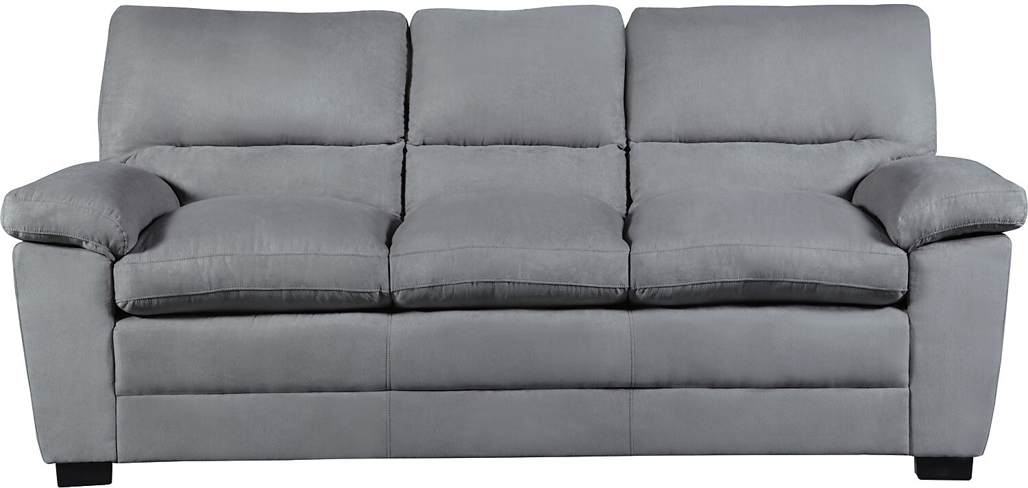 Peyton Microsuede Sofa Grey The Brick