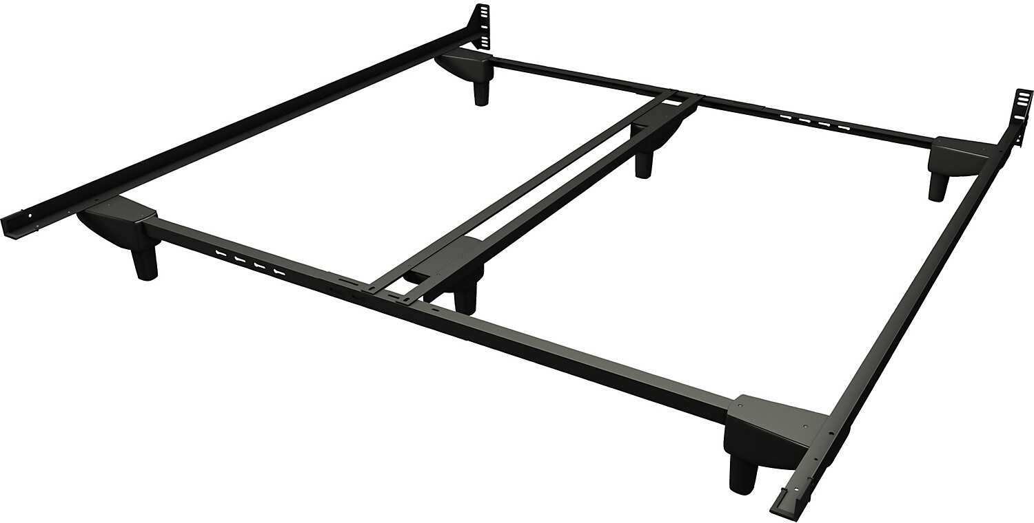 King Metal Glide Bedframe w/ Headboard/Footboard Attachment The Brick