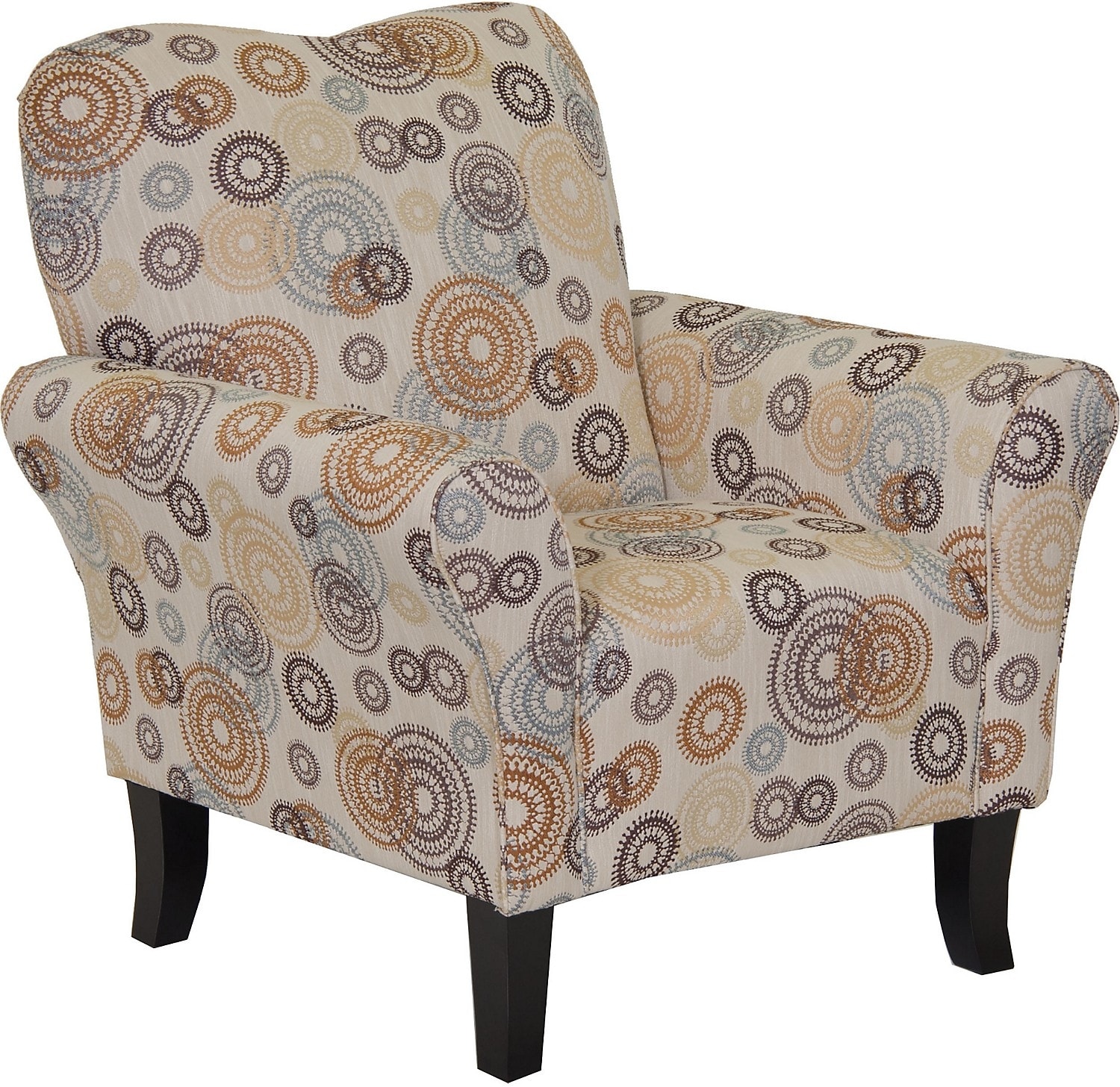 Designed2B CheckerboardPatterned Chenille Accent Chair with Flared