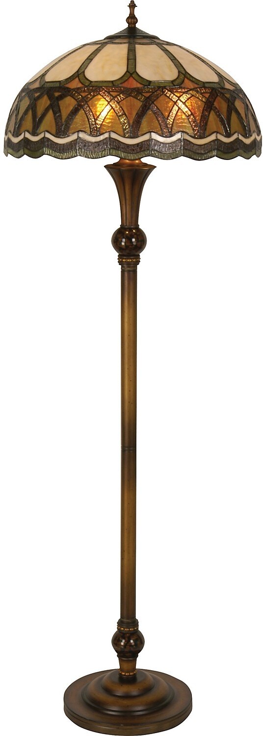 Cameron Tiffany Style Floor Lamp With Stained Glass Shade The Brick