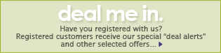 Register to receive news about sales and special offers...