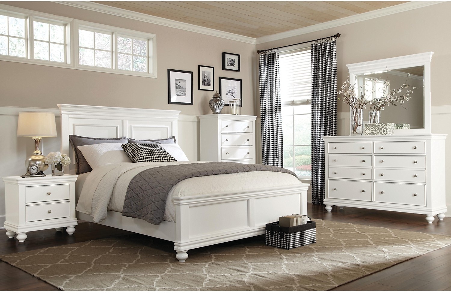 Bedroom Furniture - Bridgeport 6-Piece Queen Bedroom Set â€" White