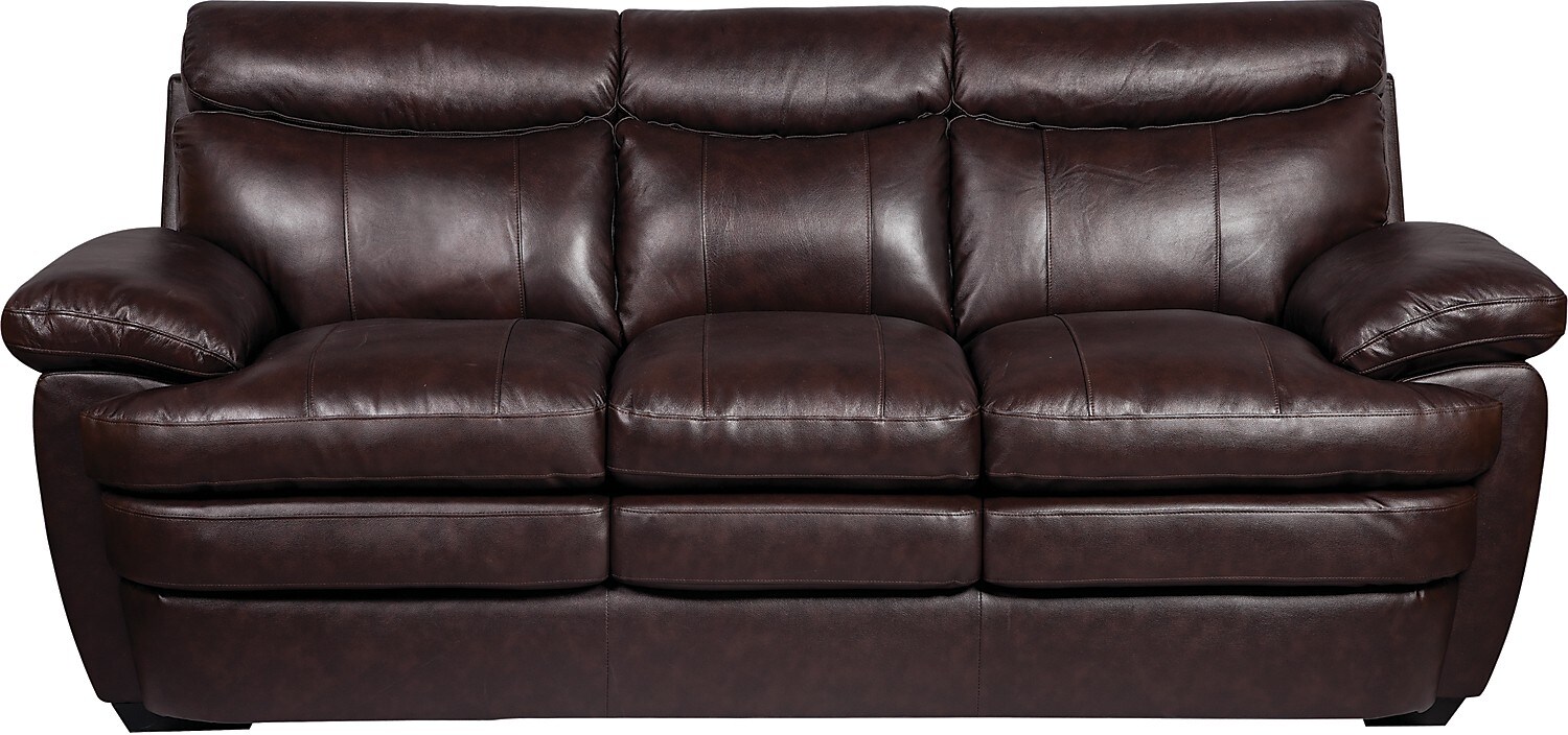 the brick genuine leather sofa