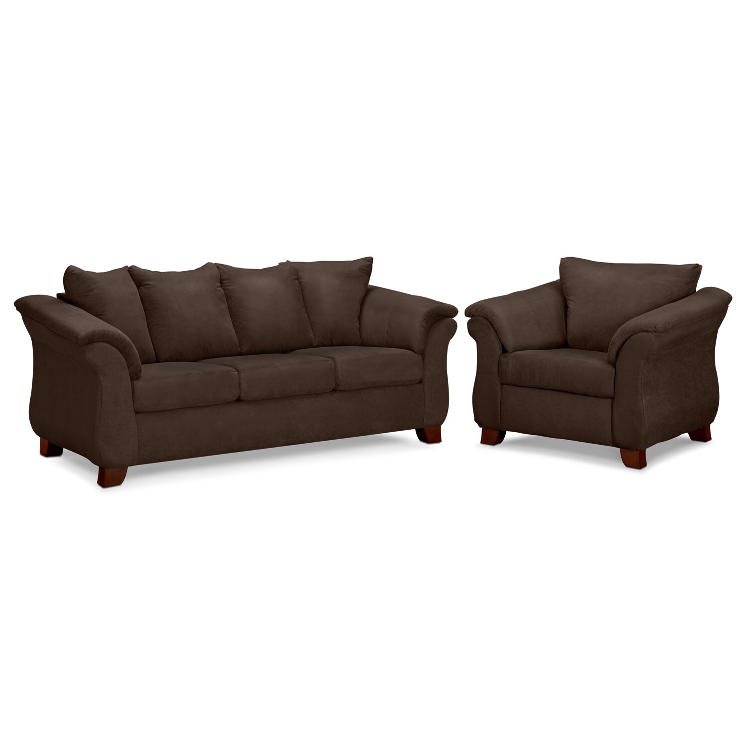 Adrian Chocolate Loveseat Value City Furniture