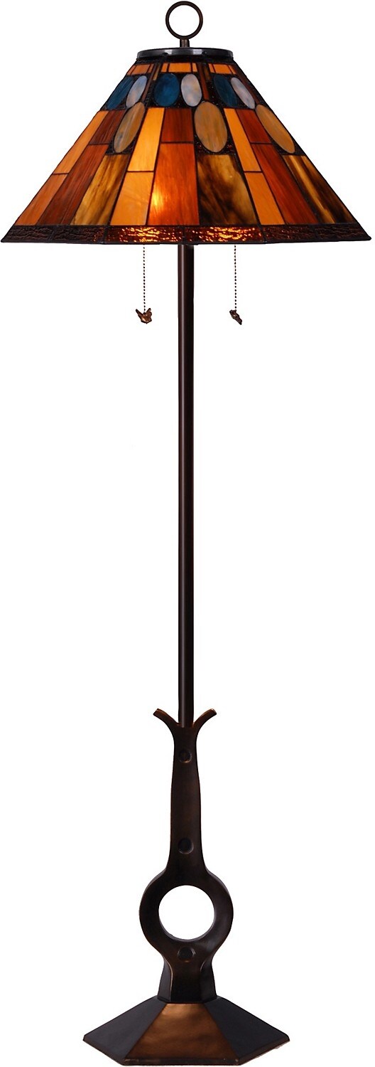 Gallery Hill Floor Lamp with Stained Glass Shade The Brick