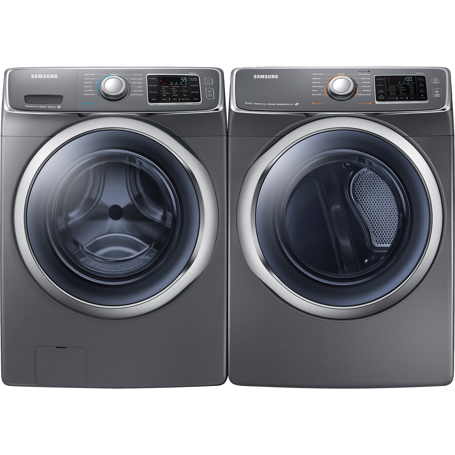 Samsung 5.2 Cu. Ft. HighEfficiency FrontLoad Washer and 7.5 Cu. Ft