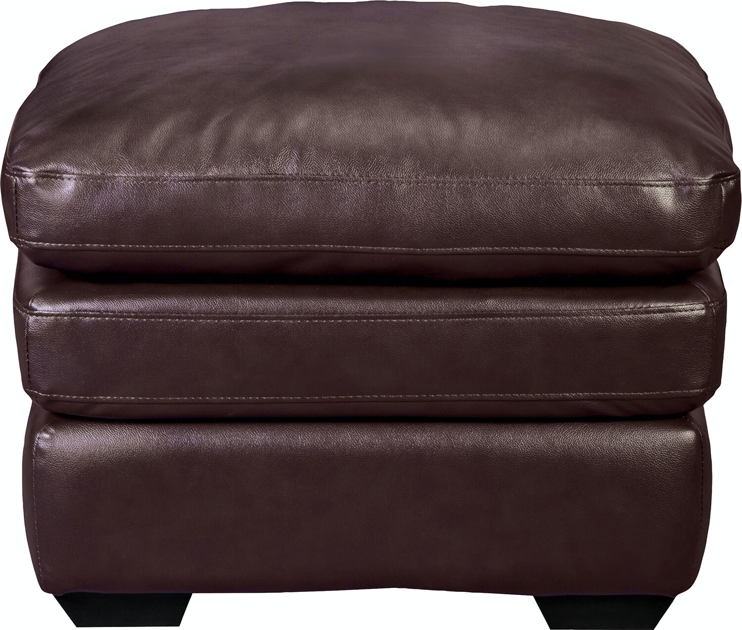 Marty Genuine Leather Ottoman Brown The Brick