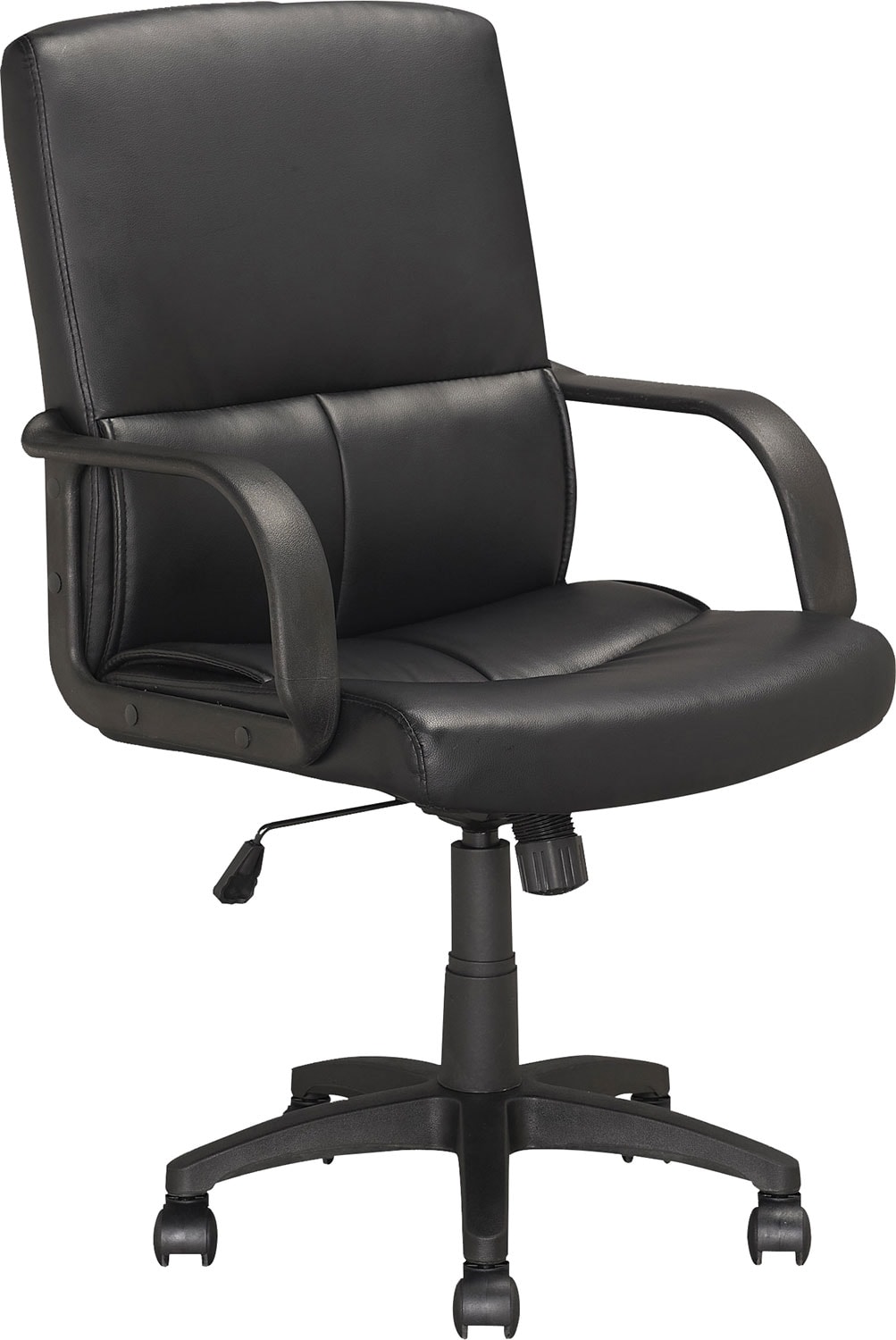 Dunham Black Leatherette Managerial Office Chair The Brick