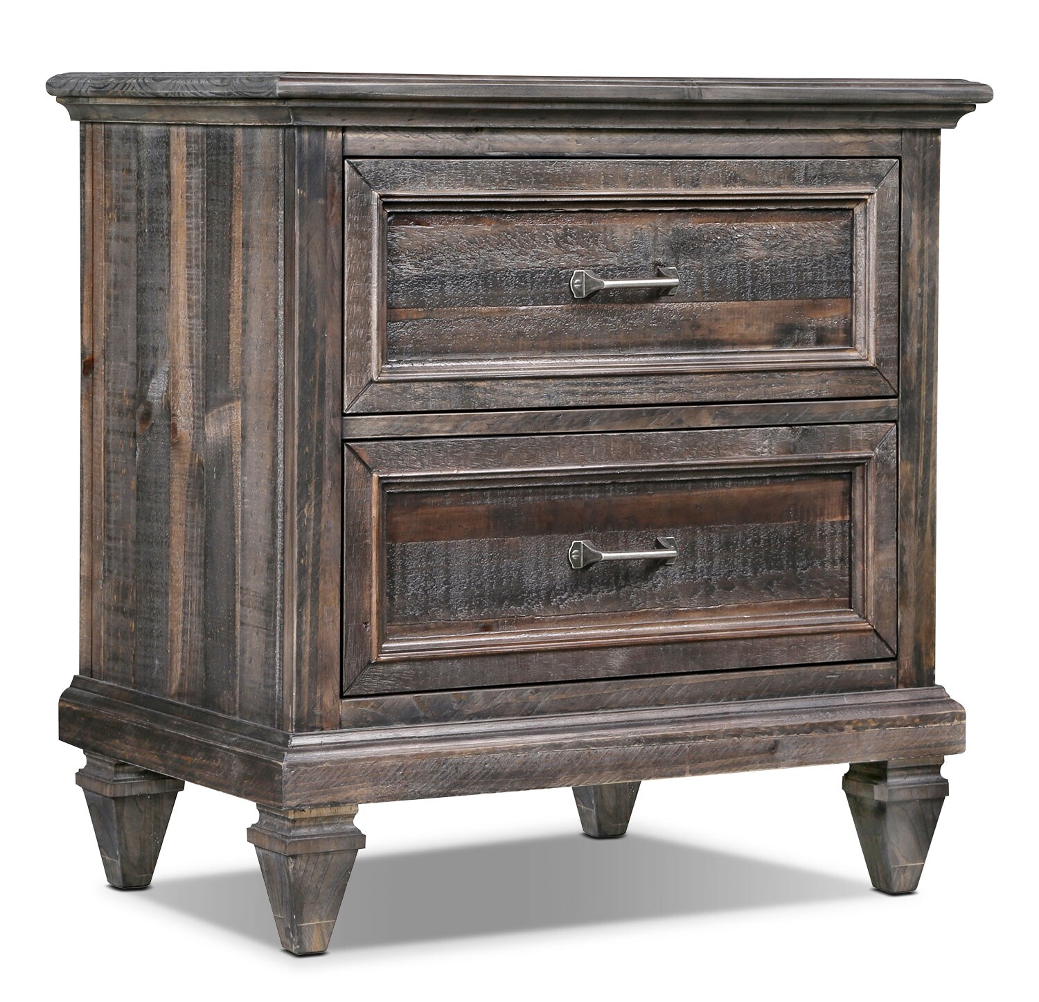 Calistoga Nightstand Weathered Charcoal The Brick