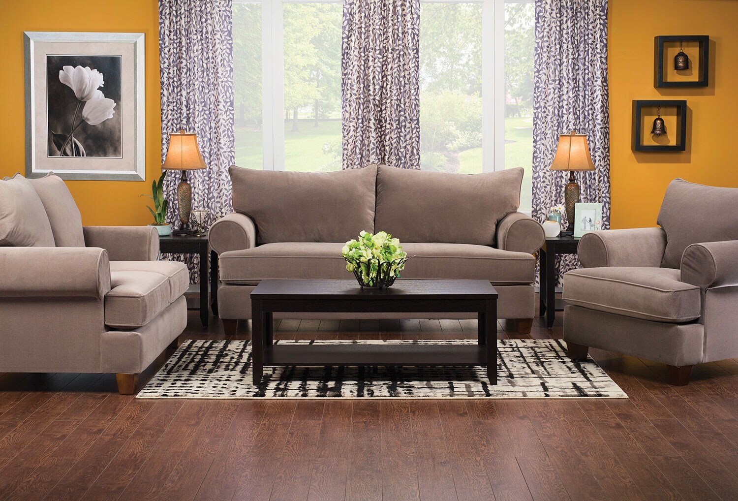 Paige Microsuede Sofa Stone The Brick