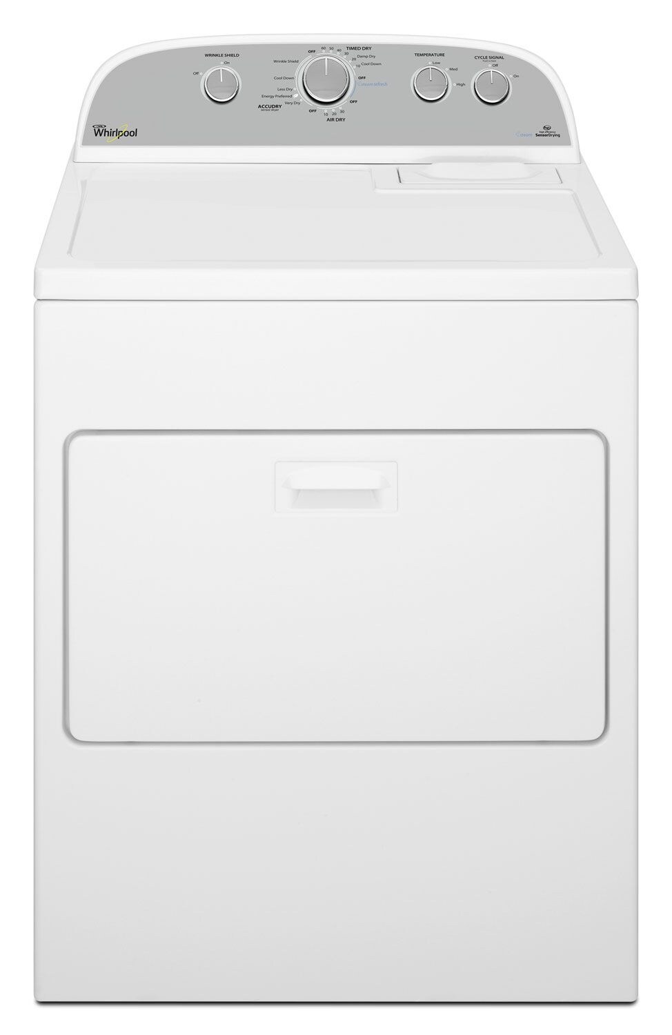 Whirlpool® 7 Cu. Ft. High Efficiency Steam Dryer White The Brick