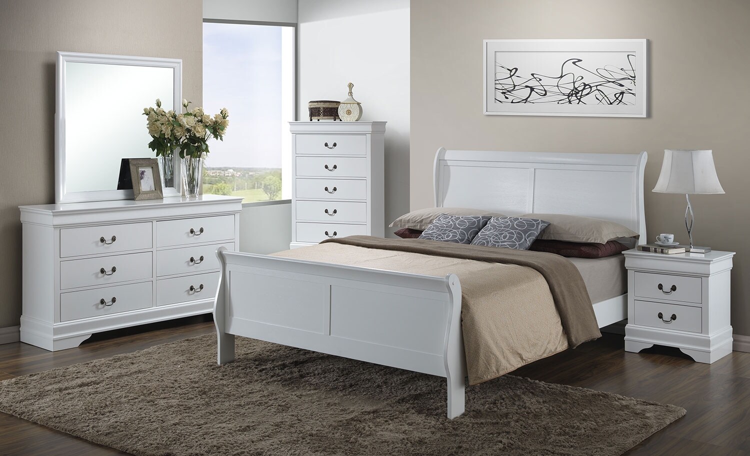 Belleview Queen Sleigh Bed White The Brick - belleview queen sleigh bed white the brick -