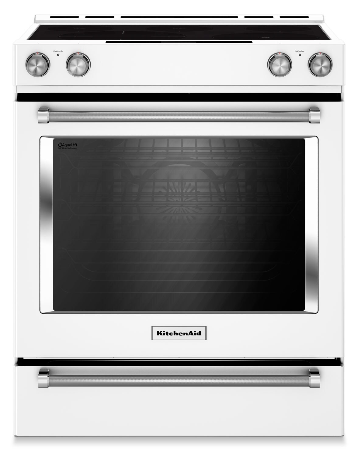 KitchenAid White SlideIn Electric Convection Range (7.1 Cu. Ft
