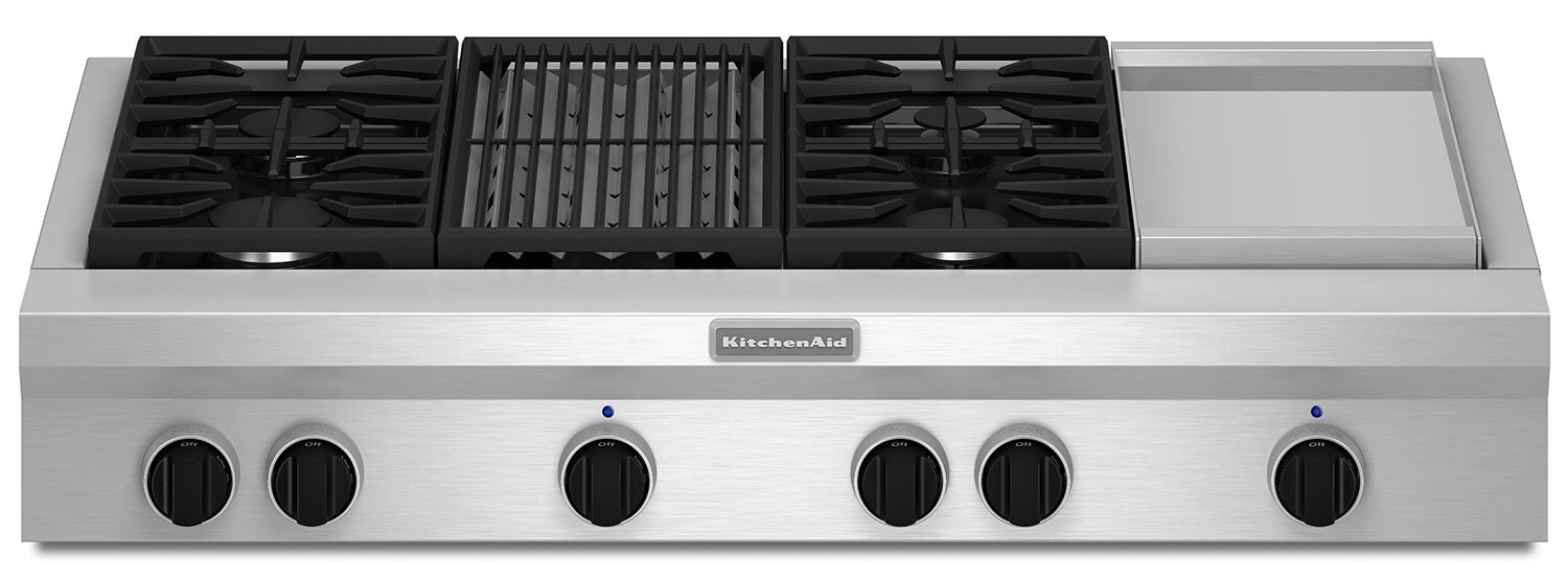 KitchenAid Gas Cooktop KGCU484VSS Leon's