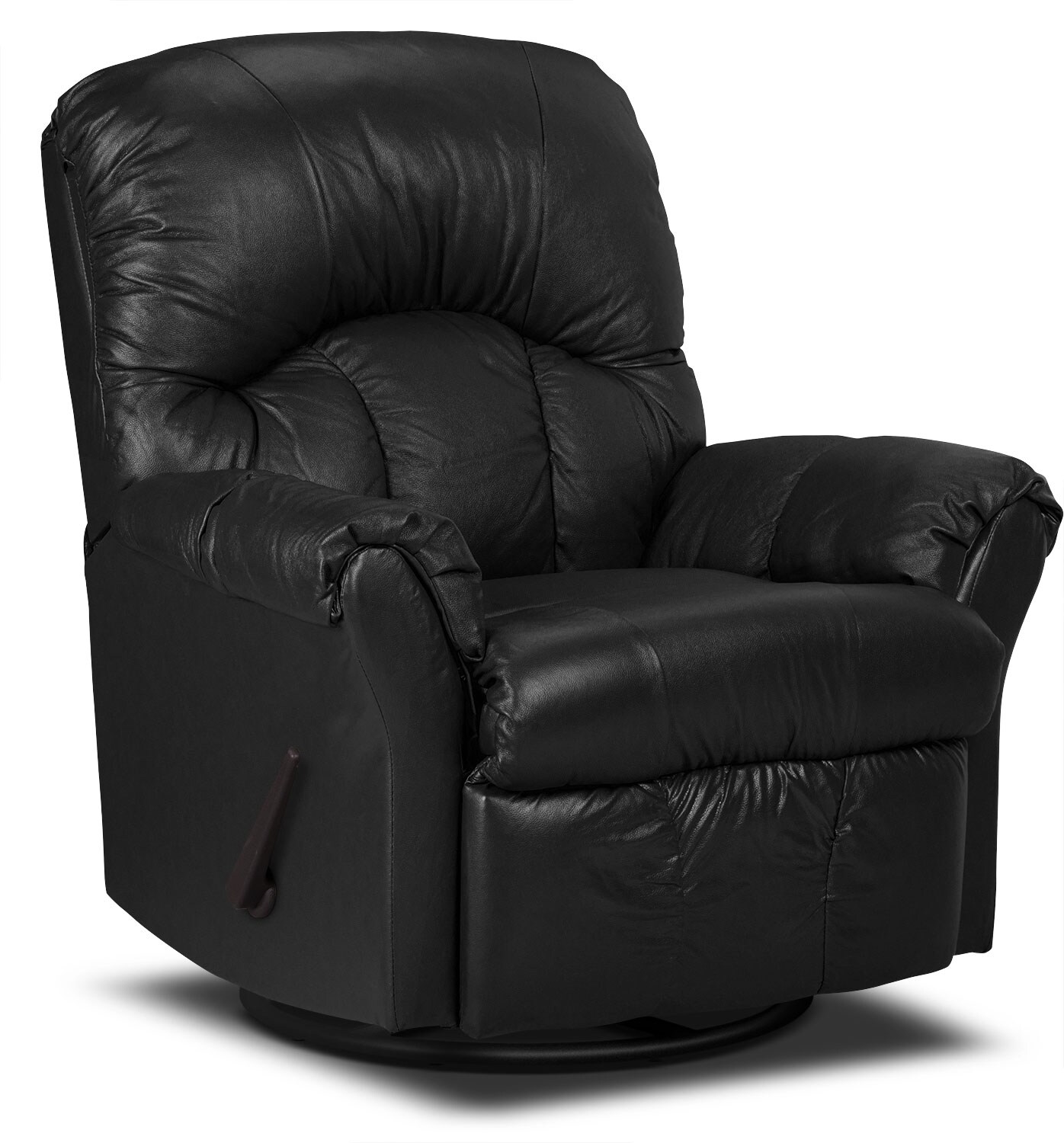 Designed2B Recliner 6734 Genuine Leather Rocker Chair Black The Brick