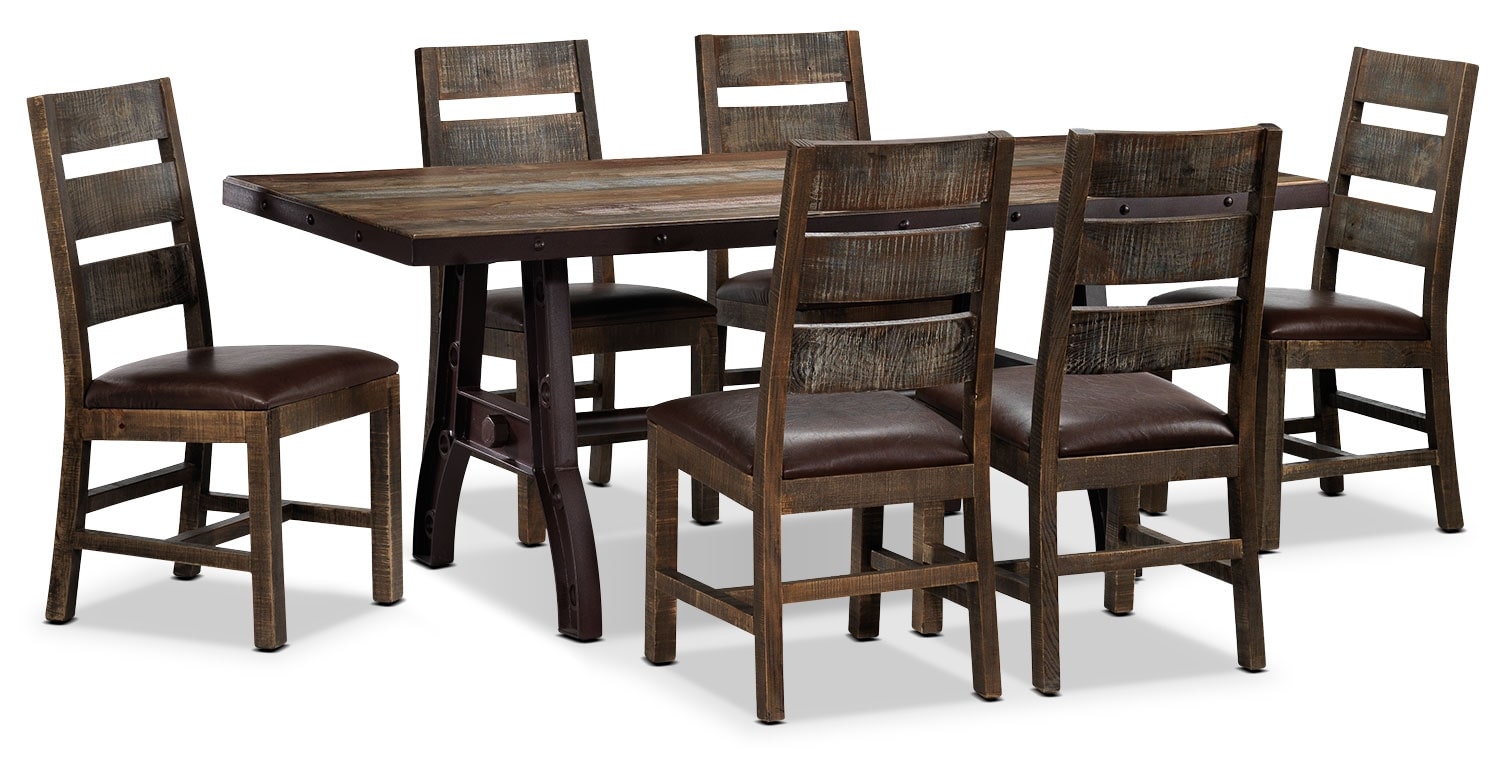 Urban Splendor Piece Dining Room Set Rustic Pine Leon's - Piece Dining Room Set Rustic Pine Hover To Zoom urban splendor piece dining room set rustic pine leon's - piece dining room set rustic pine hover to zoom