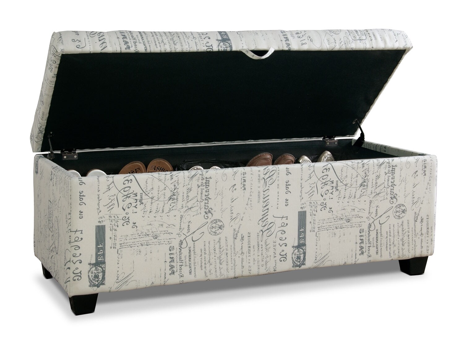 Amalia Ottoman with Shoe Storage Cream The Brick