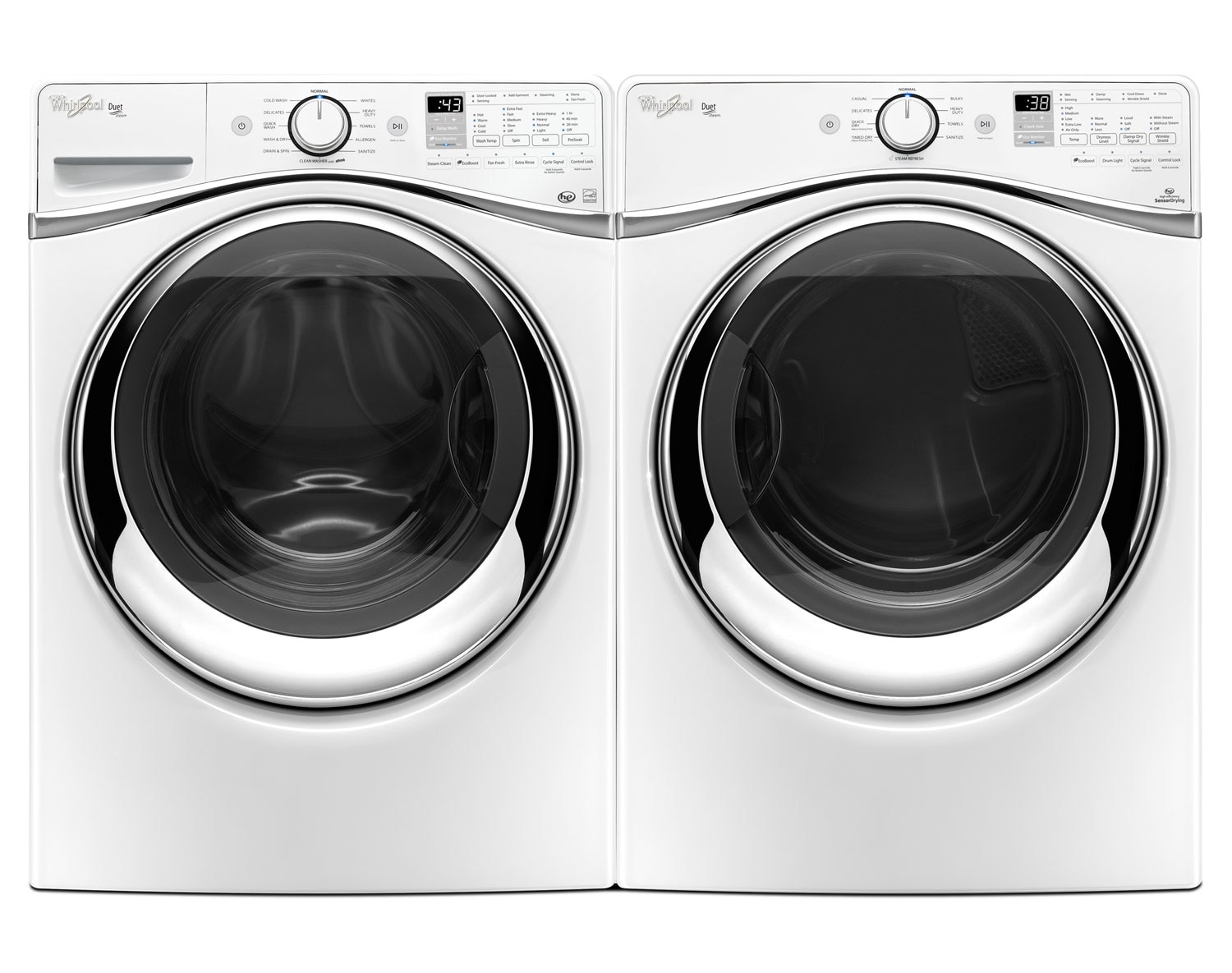 Whirlpool White Front-Load Laundry Pair
