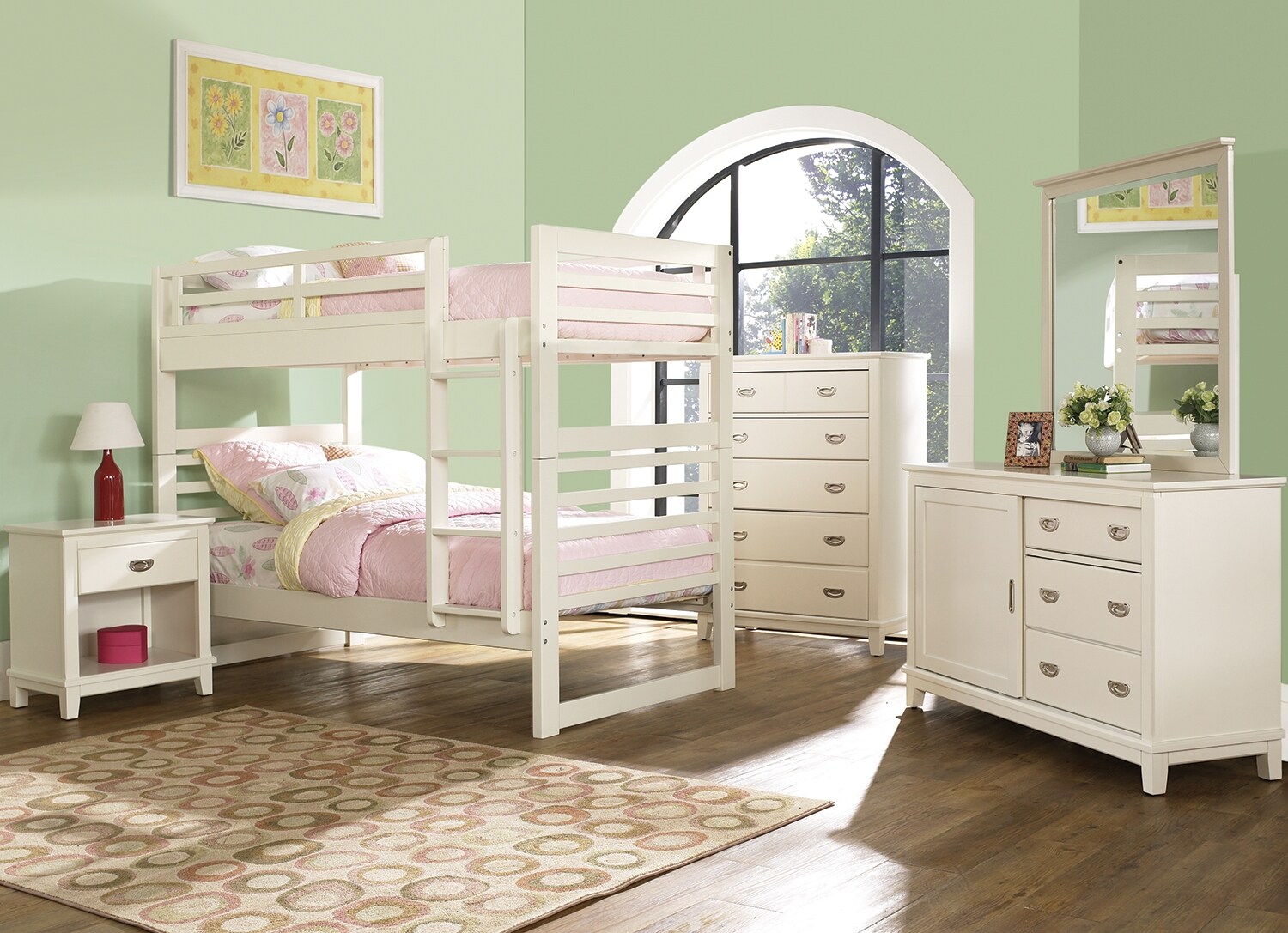Chadwick Twin/Twin Bunk Bed White The Brick