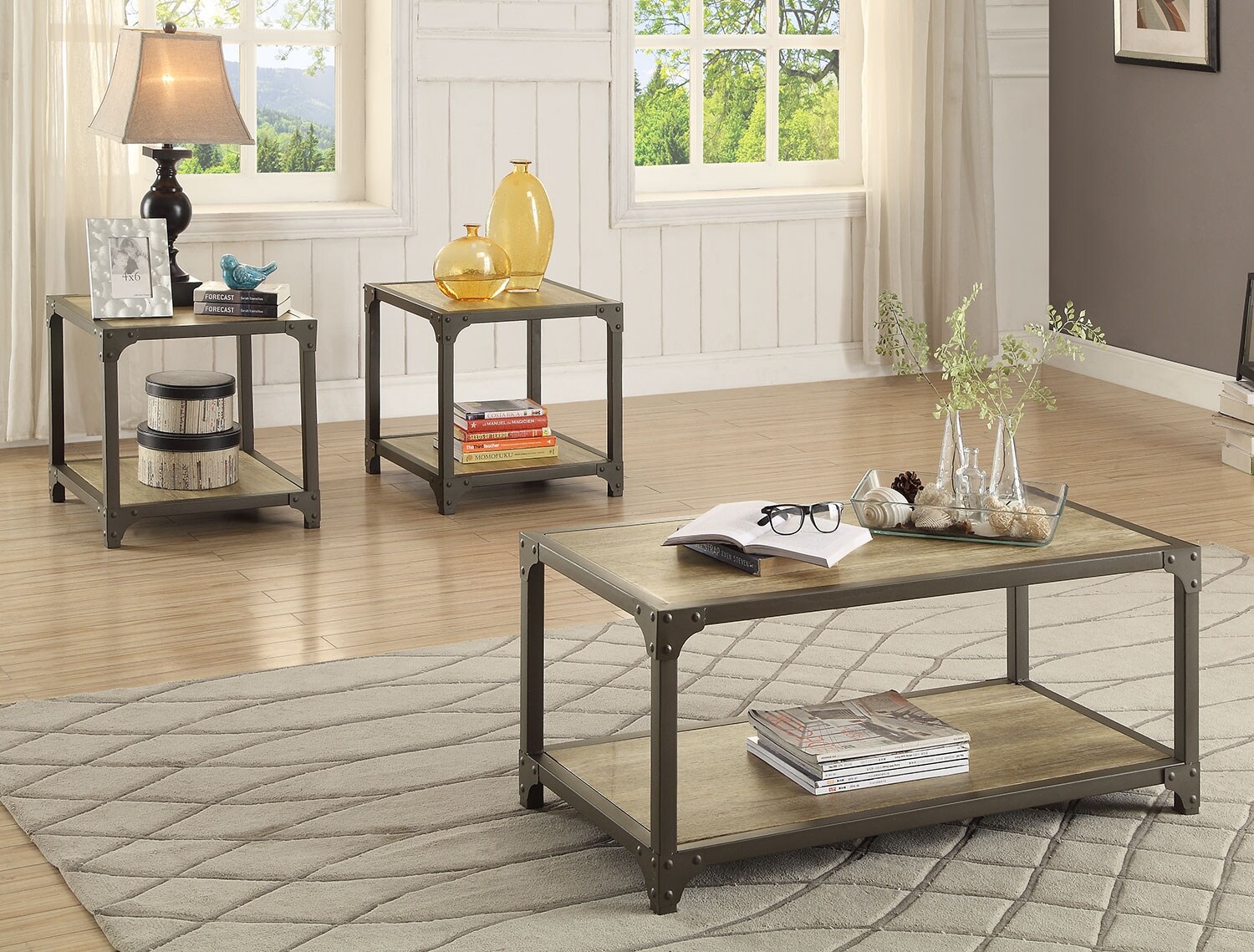 Dryden 3Piece Coffee and Two End Tables Package The Brick