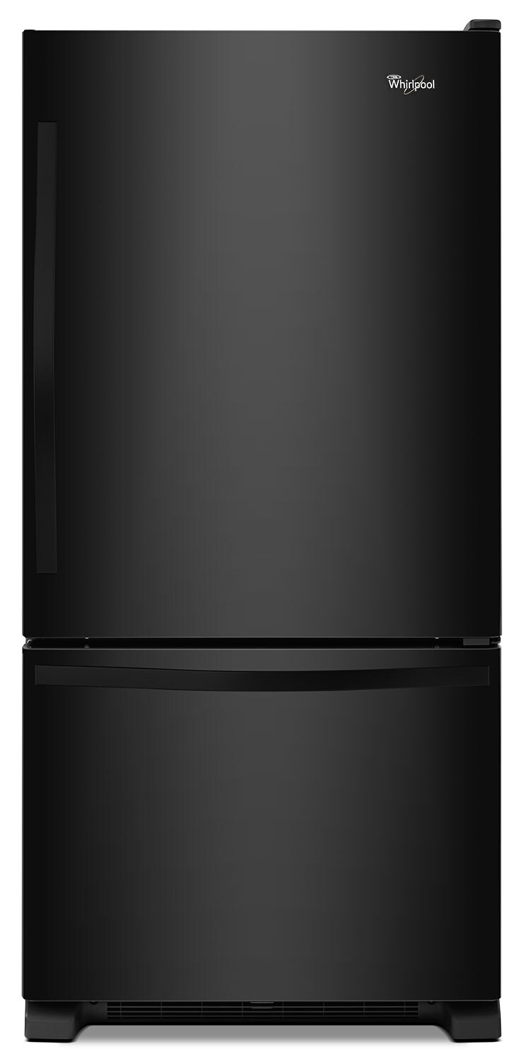 Whirlpool Black BottomFreezer Refrigerator with Freezer Drawer (18.7
