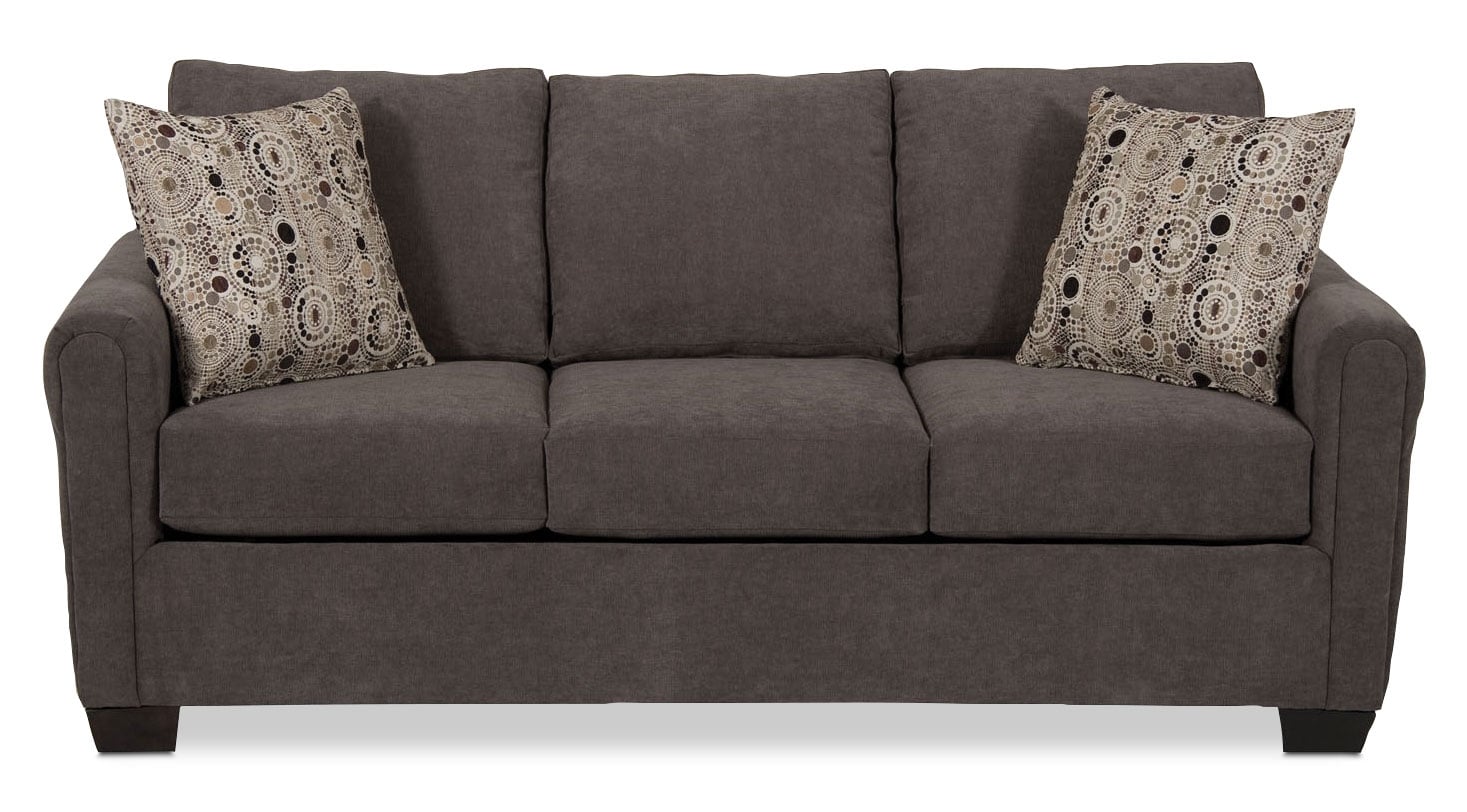 Spa Collection Chenille FullSize Sofa Bed Charcoal The Brick