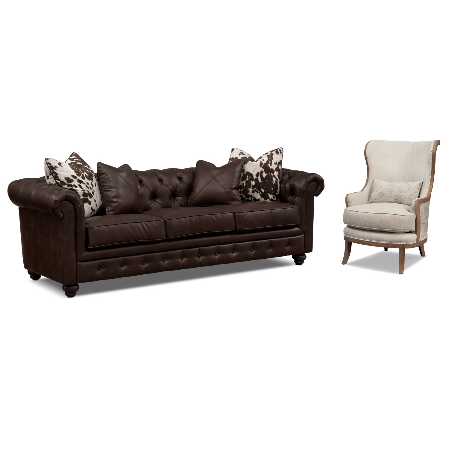 Marquette Chocolate Sofa