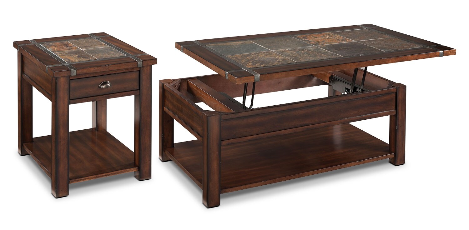 Roanoke Coffee Table with LiftTop and Casters The Brick